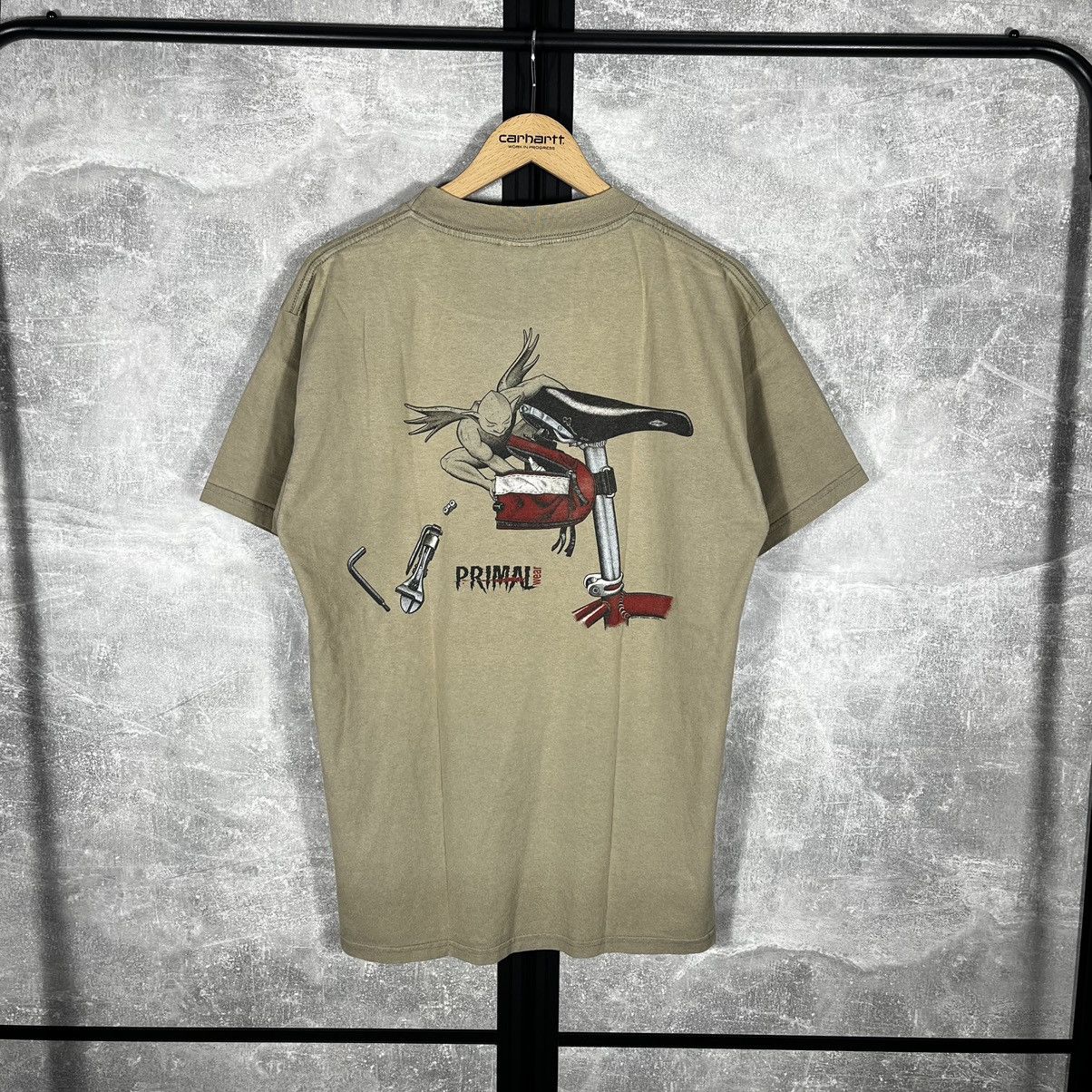 Vintage 90s Vintage Primal Wear Cycle Bike Crazy T-Shirt Tee Rare Size US L / EU 52-54 / 3 - 1 Thumbnail