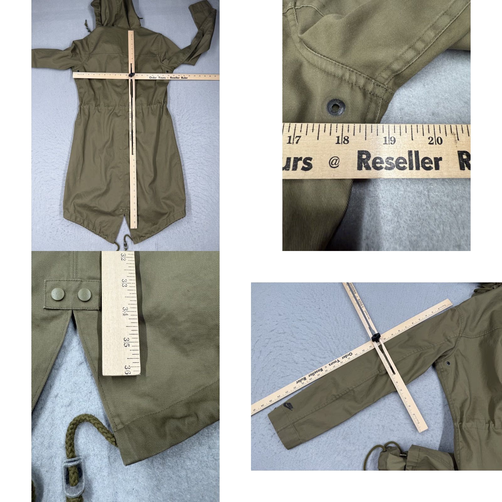 Nike Nike Jacket Women Medium Olive Green Hooded Parka Sportswear 426749-200 Cotton Size M / US 6-8 / IT 42-44 - 8 Thumbnail