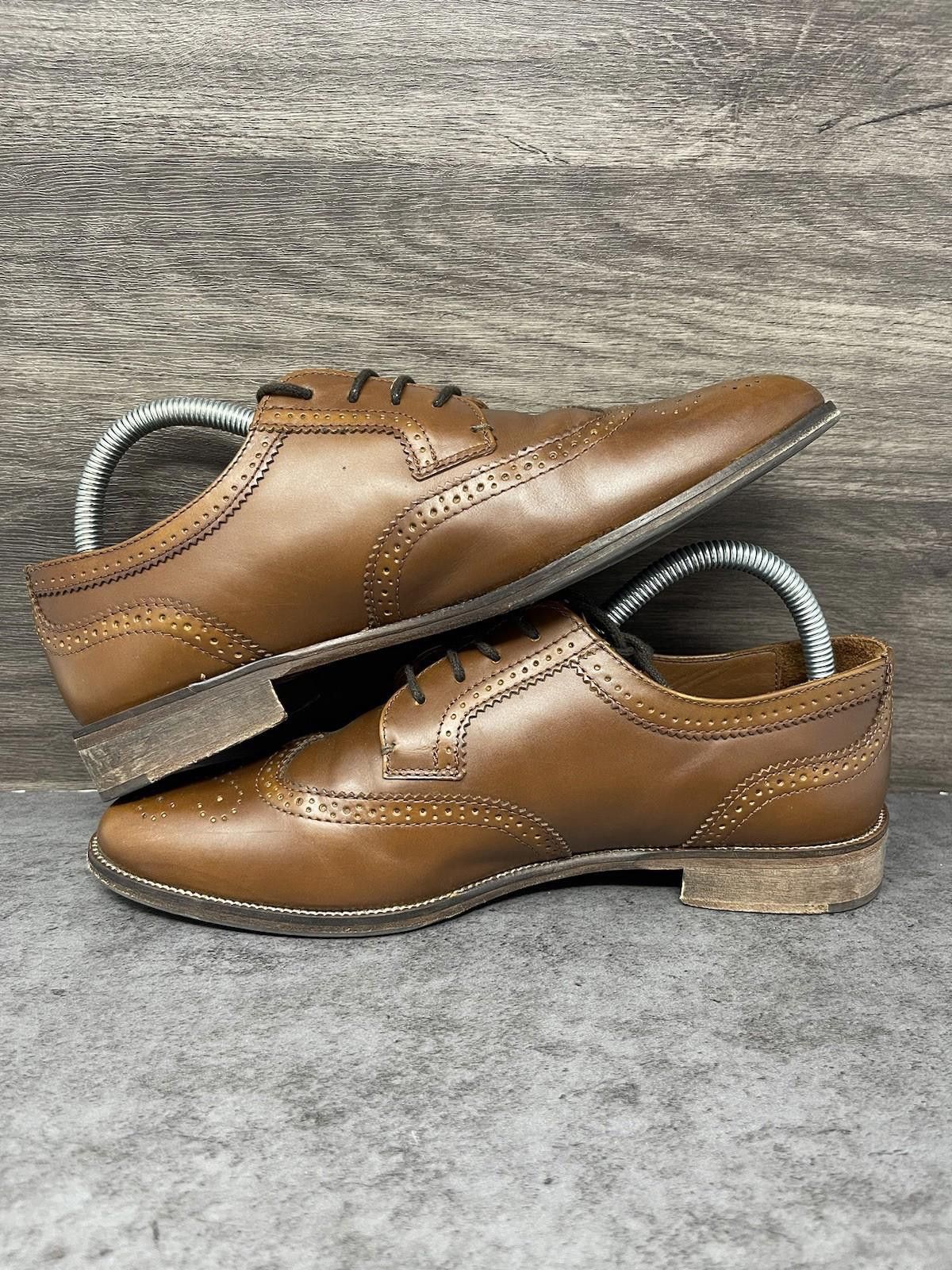 Massimo Dutti Massimo Dutti Shoes Size 39 (Mens 7) Brown Leather Wing Tip Size US 7 / EU 40 - 7 Thumbnail