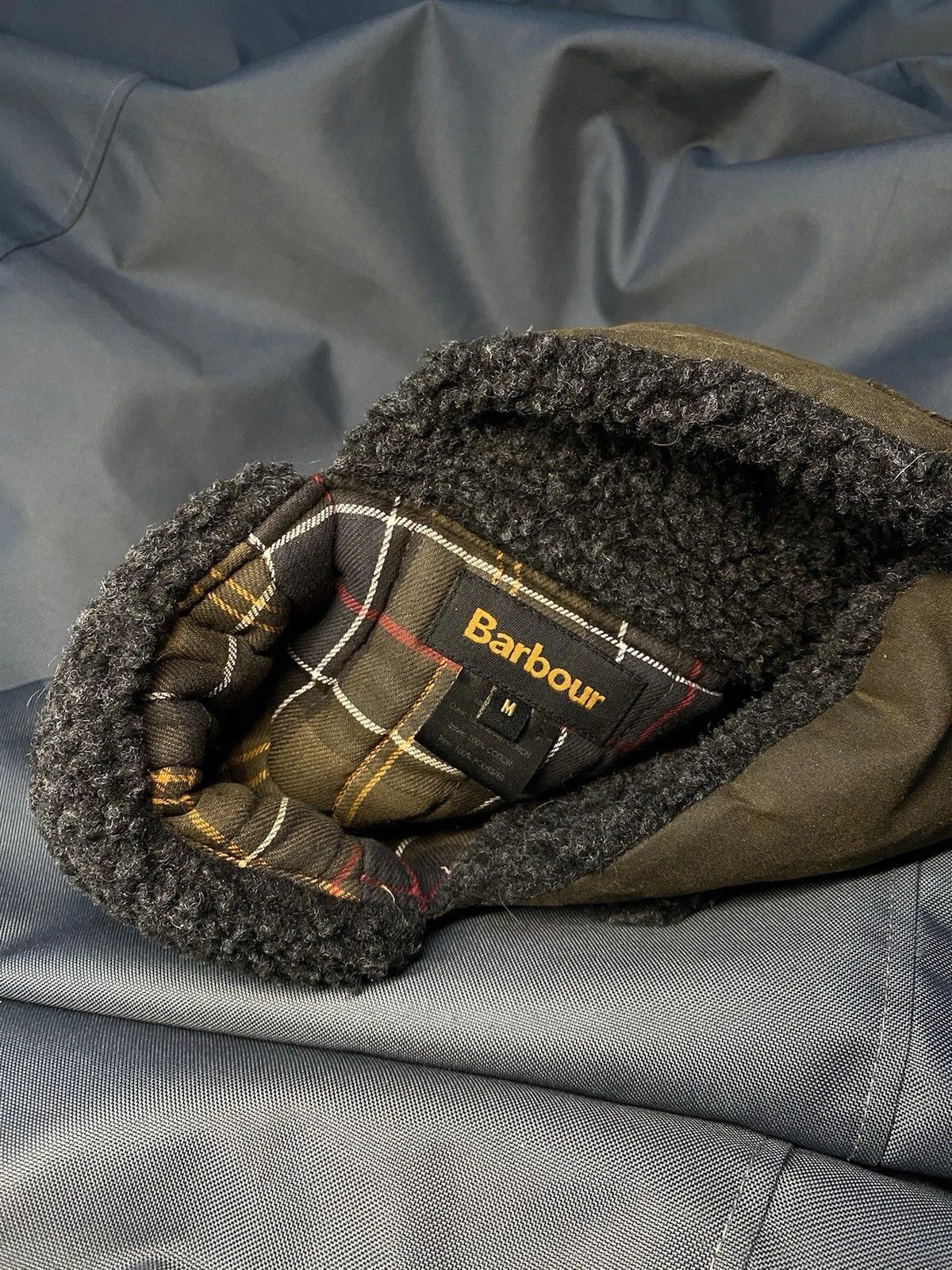 Barbour Barbour Mens Morar Wax Cotton Trapper Hat Olive Green Winter Size ONE SIZE - 6 Thumbnail
