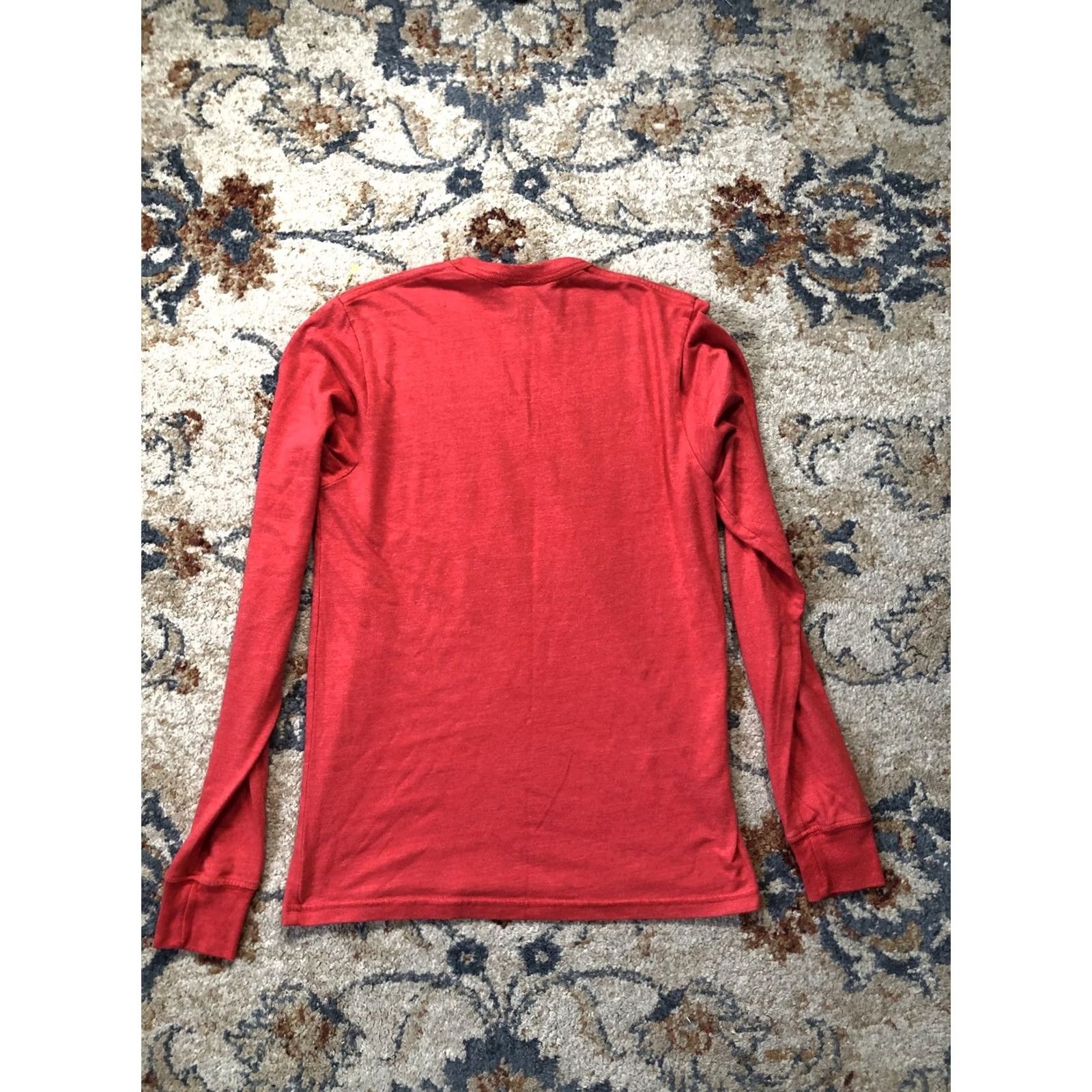 Vintage VINTAGE? (No) Homage Shirt Mens Small Red Smash Through To Victory Long Sleeve Made USA Size US S / EU 44-46 / 1 - 7 Thumbnail
