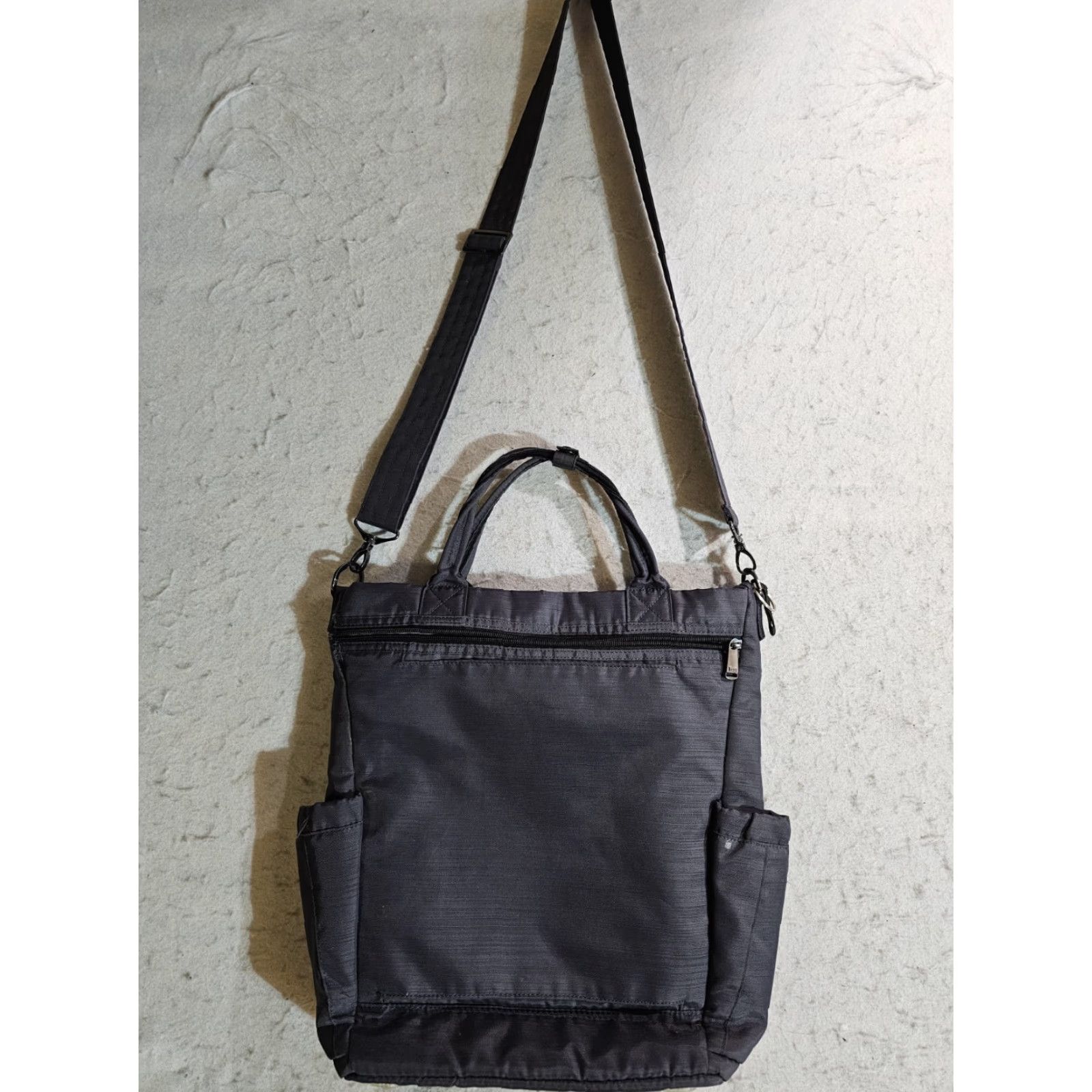 Vintage Lug Charleston Travel Tote Gray Zip Pocket Large Nylon Quilted Bag Women's Size ONE SIZE - 7 Thumbnail