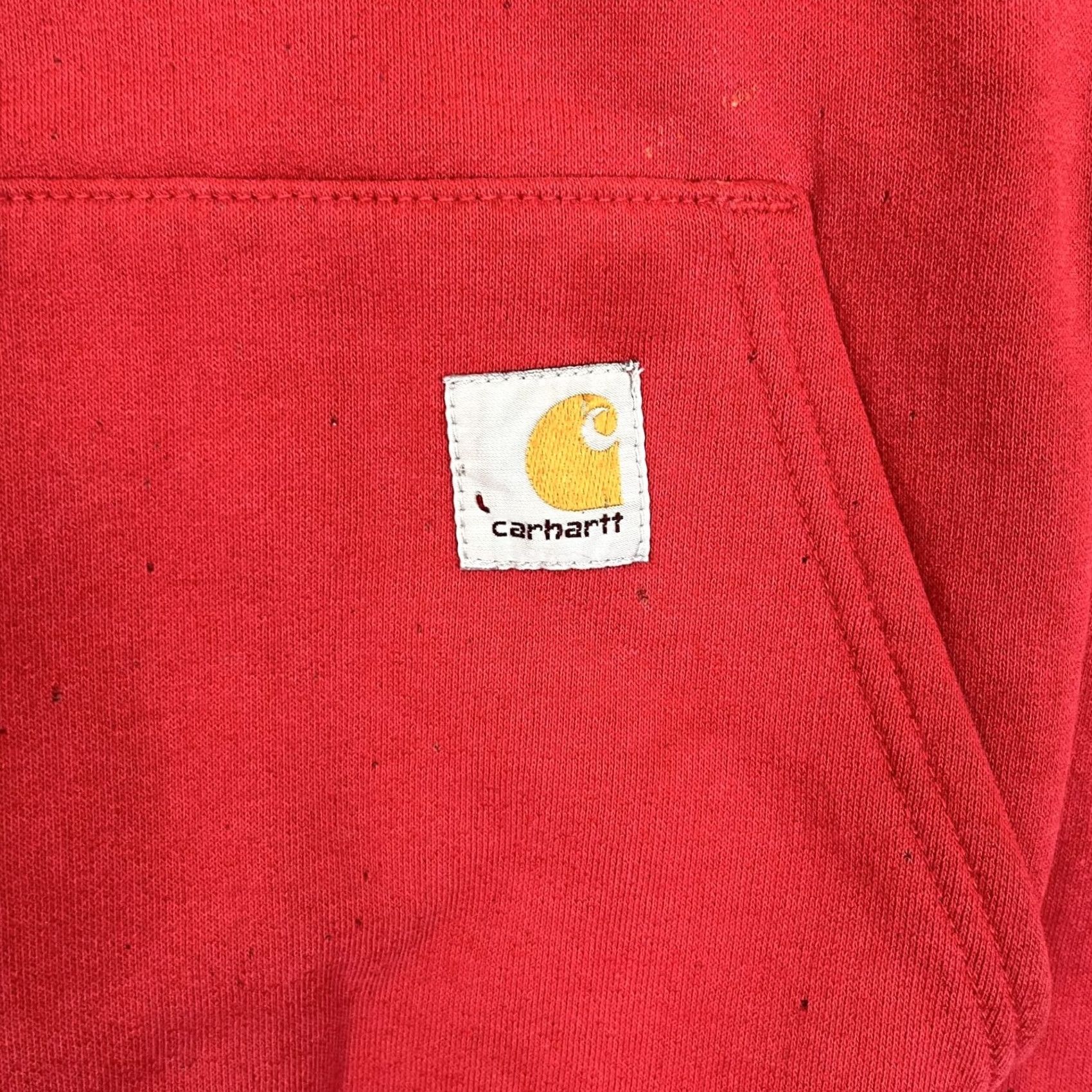 Carhartt Vintage Carhartt Hoodie Sweatshirt Mens XL Red Thrashed Faded Retro Size US XL / EU 56 / 4 - 2 Thumbnail