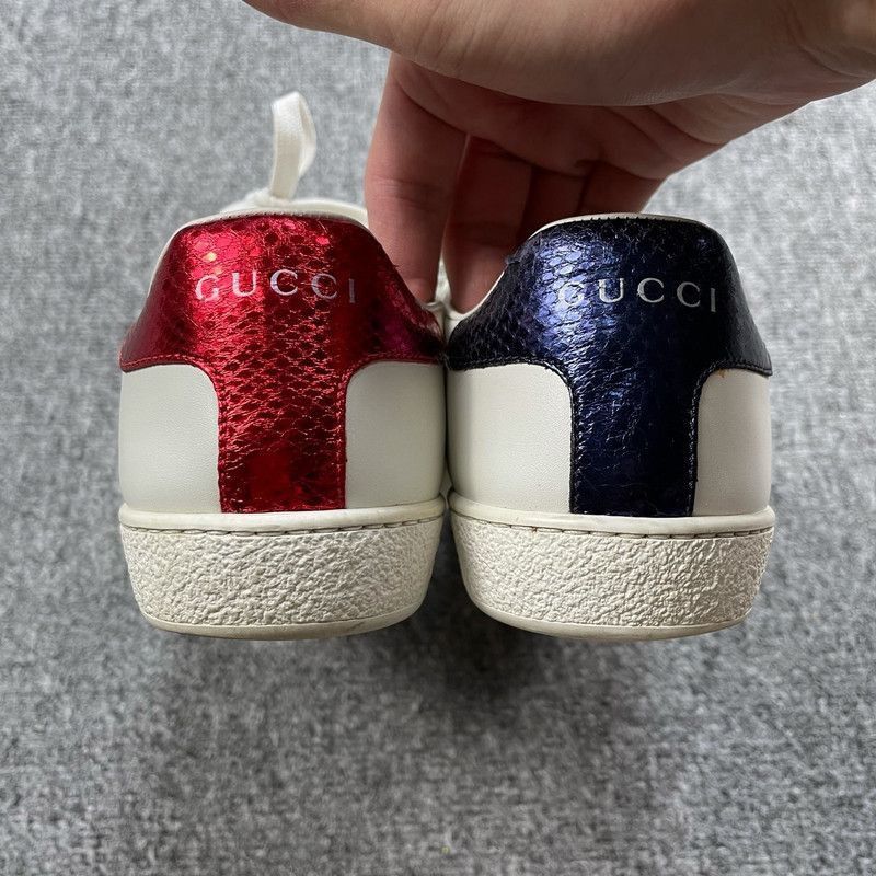Gucci Gucci ACE Embroidered Sneaker with Crystal Details - Size US 5 / IT 35 - 6 Thumbnail