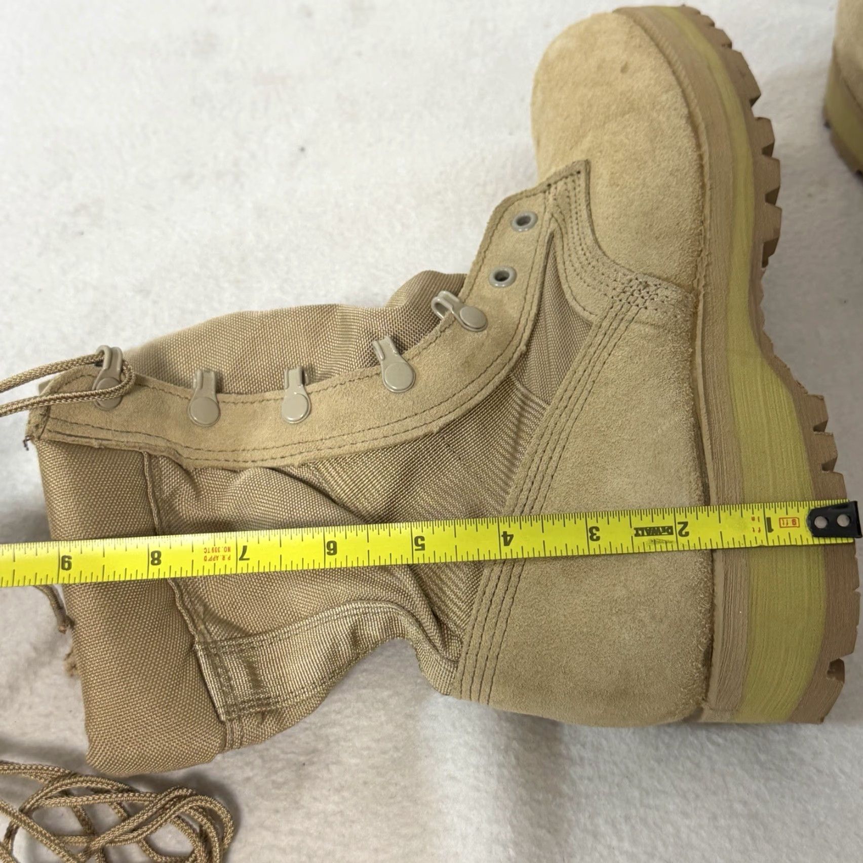 Vintage Altama Boots Combat Mens 10.5 R Suede Leather Tan Army Size US 11 / EU 44 - 2 Thumbnail