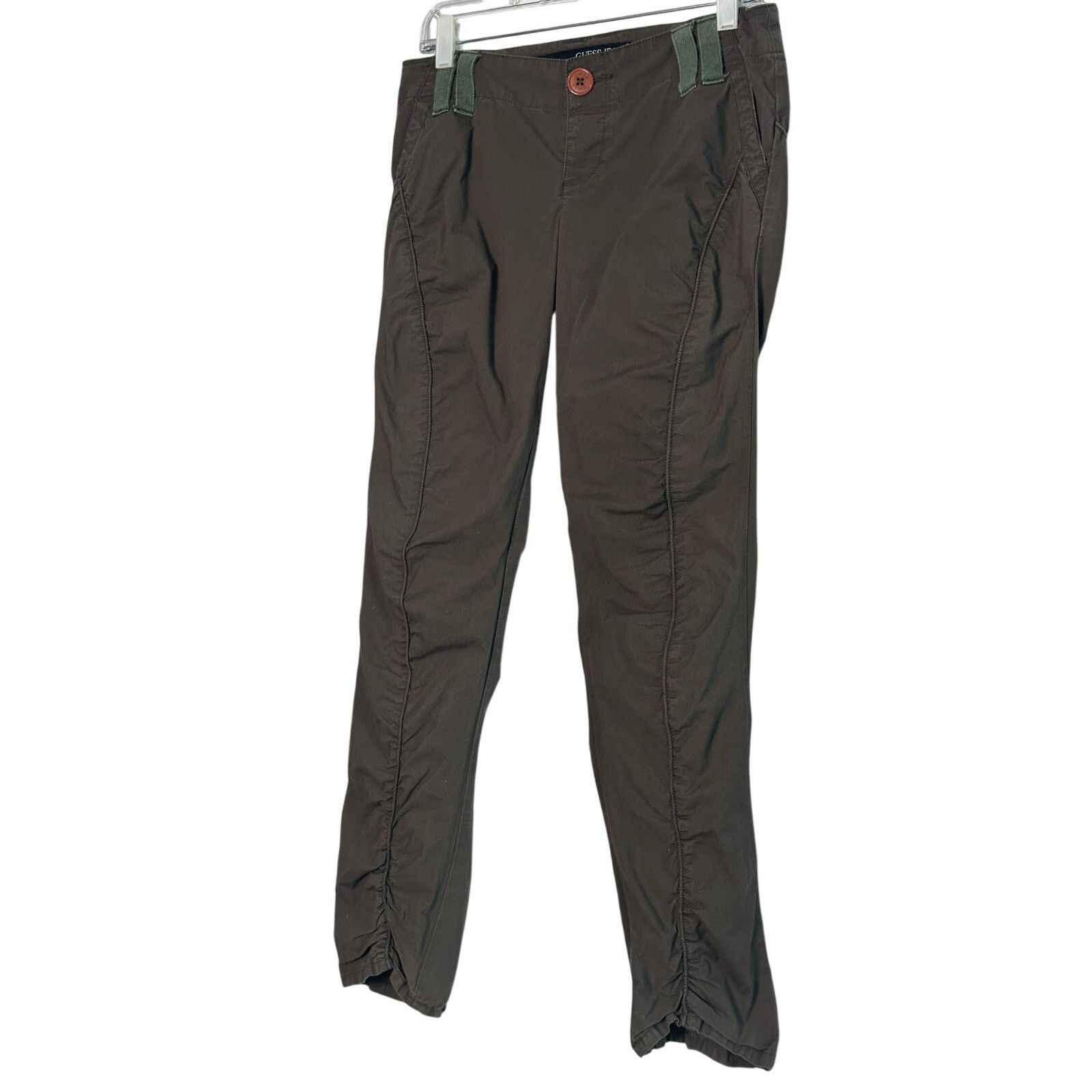 Guess Guess Jeans dark olive green stretch Y2K pants size 29 Size 29" - 10 Thumbnail