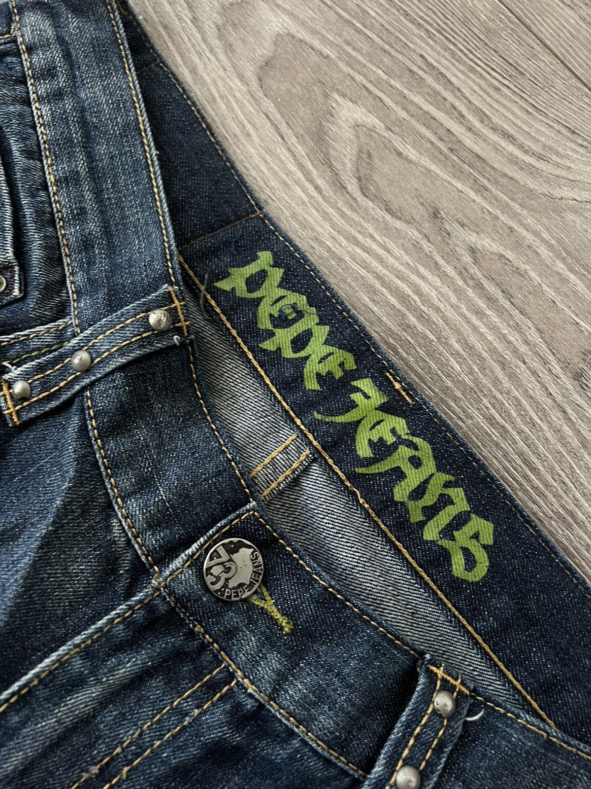 Pepe Jeans Pepe Jeans Avant Garde Opium Embroidered Logo Y2K Jeans Size US 36 / EU 52 - 20 Thumbnail