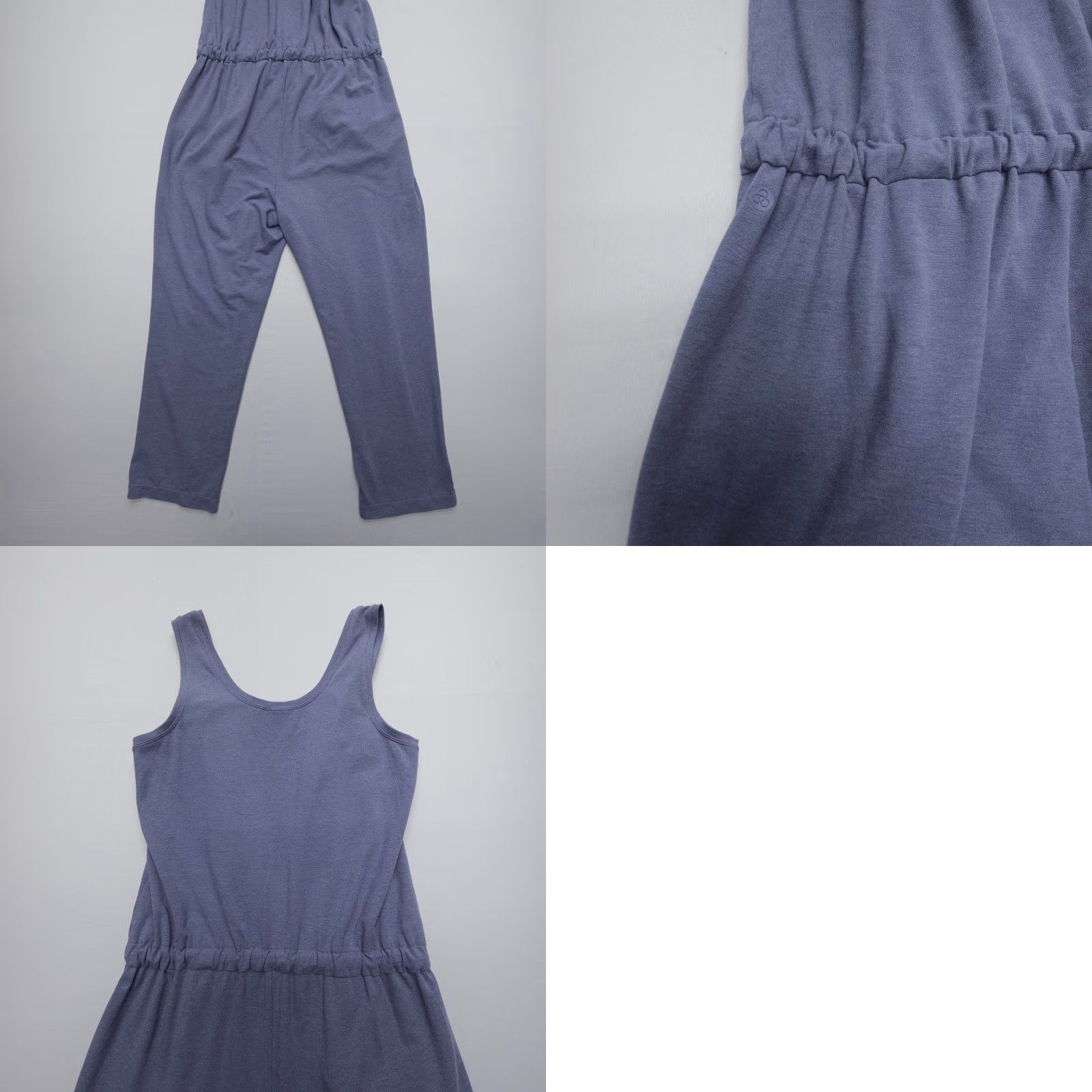 Vintage Zella Sleeveless Knit Romper Jumpsuit One Piece M Blue Regular Size Sports Activewear Women Size 32" / US 10 / IT 46 - 8 Thumbnail