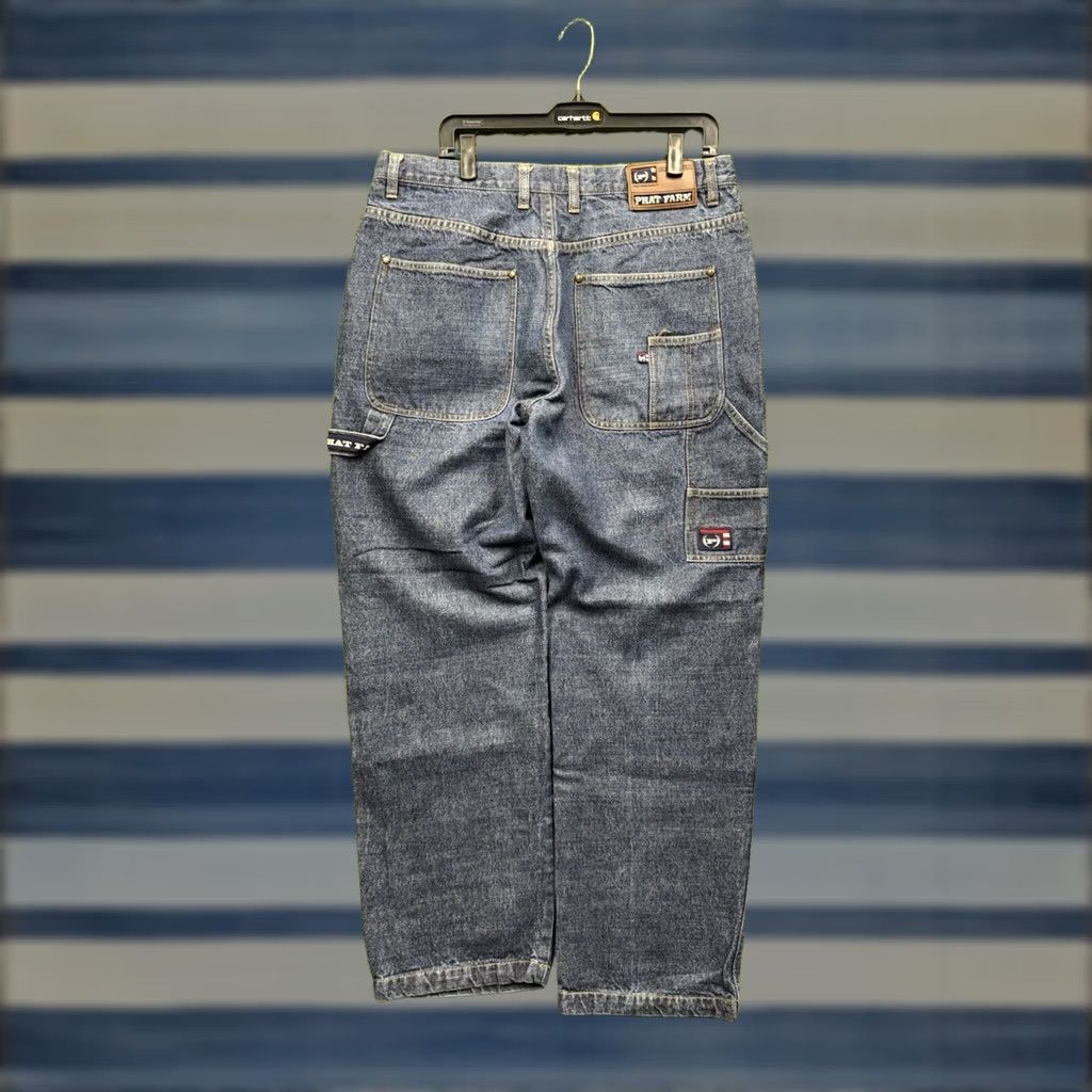 Phat Farm VINTAGE Phat Farm Jeans Mens 36x34 Blue Carpenter Loose Baggy Fit 90s Hip Hop Denim Size US 36 / EU 52 - 1 Thumbnail