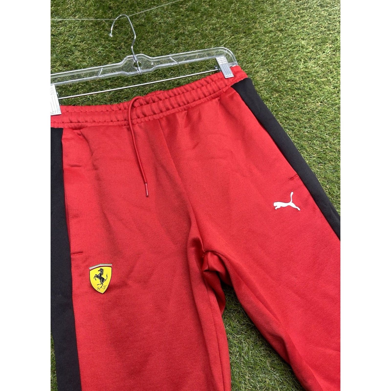 Puma PUMA Scuderia Ferrari SDS Sweatpants Mens Small Joggers Red Zip Pockets Lounge Regular Fit Sweatpants Mens Red Ferrari Logo Size US 29 - 3 Thumbnail