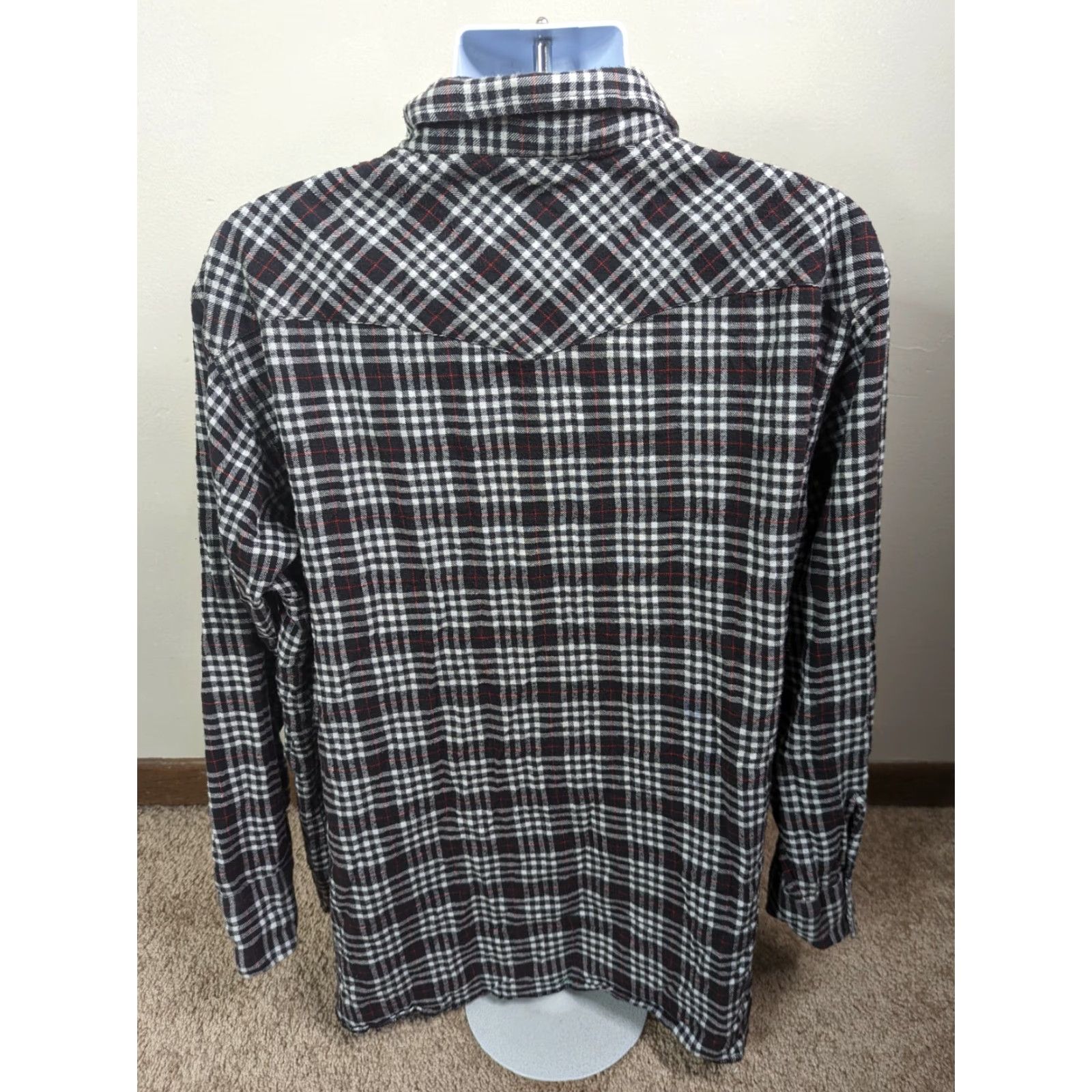 Wrangler VINTAGE Wrangler Western Flannel Shirt Pearl Snap Mens 3XL Tall Long Sleeve Plaid L1 Size US XXL / EU 58 / 5 - 3 Thumbnail