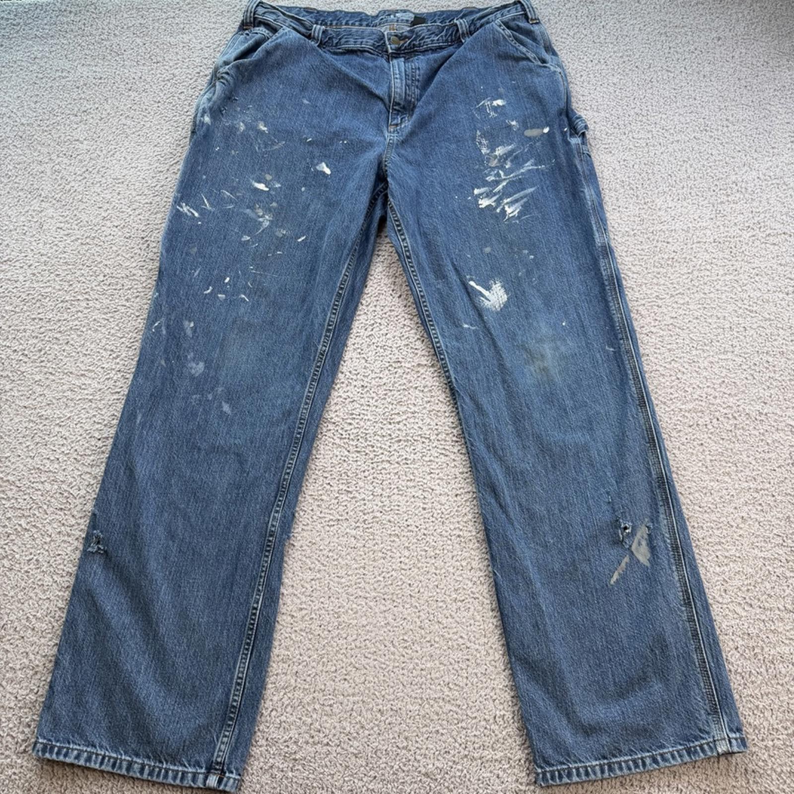 Carhartt Carhartt Loose Fit Carpenter Jeans 40x34 Distressed Paint Size US 40 / EU 56 - 1 Thumbnail