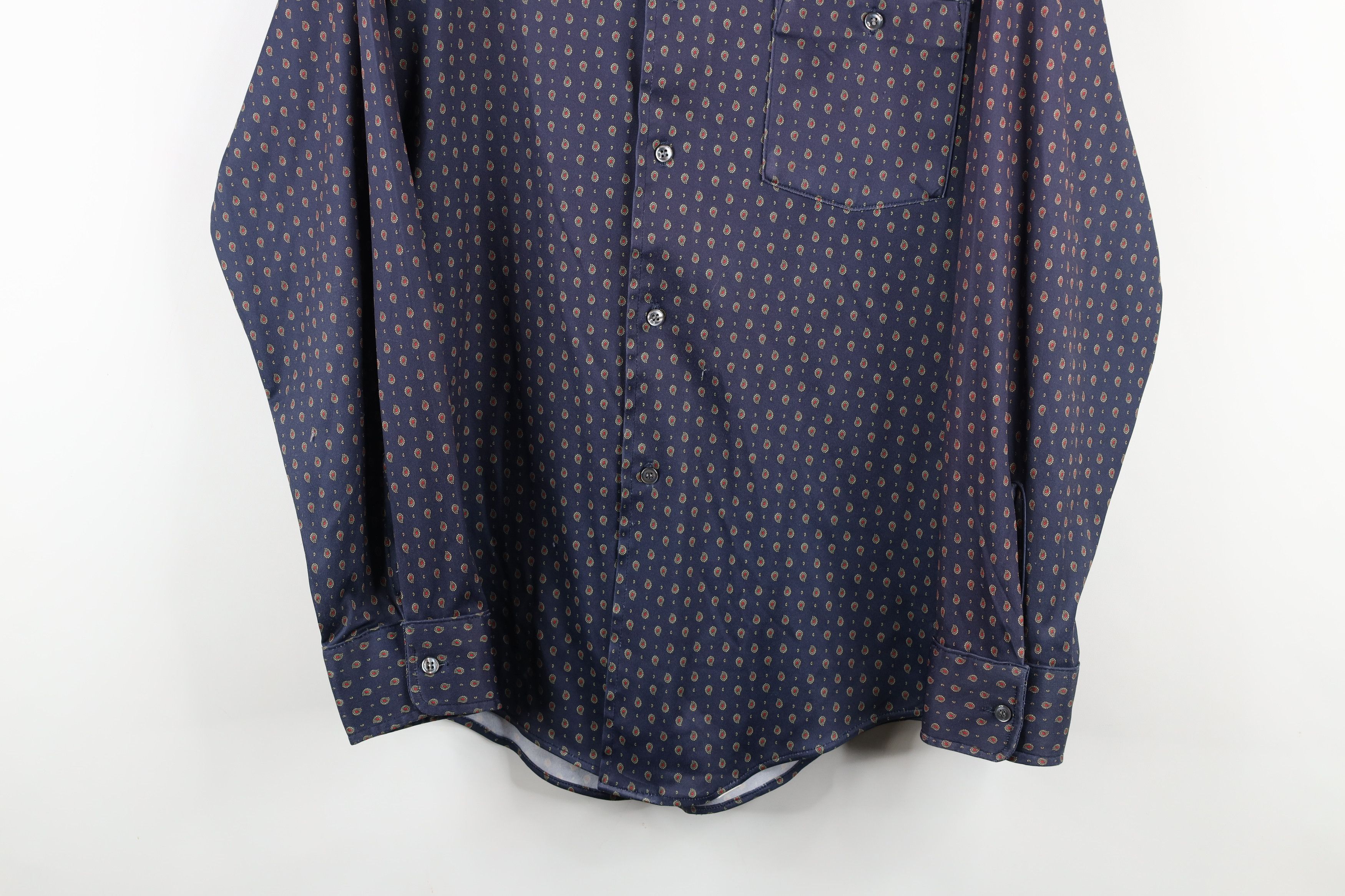 Vintage Vintage 70s Streetwear Paisley Collared Button Shirt USA Size US L / EU 52-54 / 3 - 3 Thumbnail