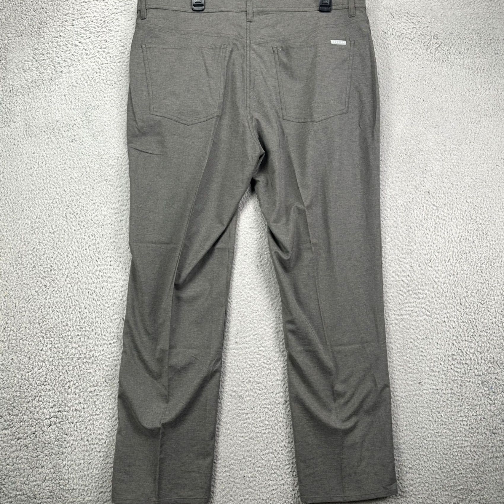Vintage Dunning Golf Mens Chino Pants 38X30 Grey Performance Tech Stretch Flat Front Size US 38 / EU 54 - 2 Thumbnail