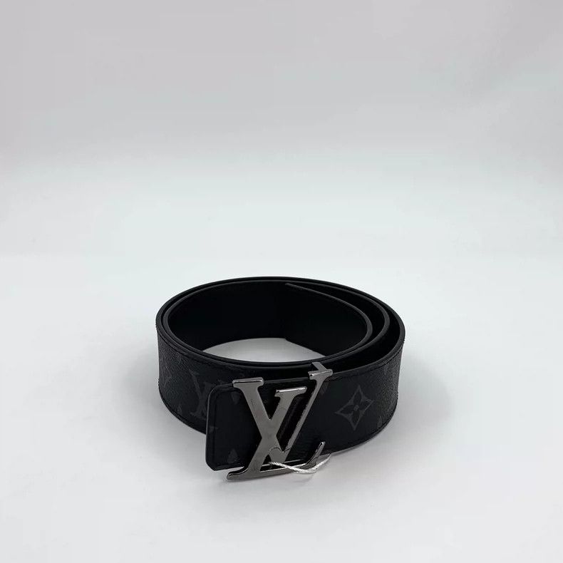 Louis Vuitton Louis Vuitton Black logo print logo smooth buckle waistban Size ONE SIZE - 1 Thumbnail