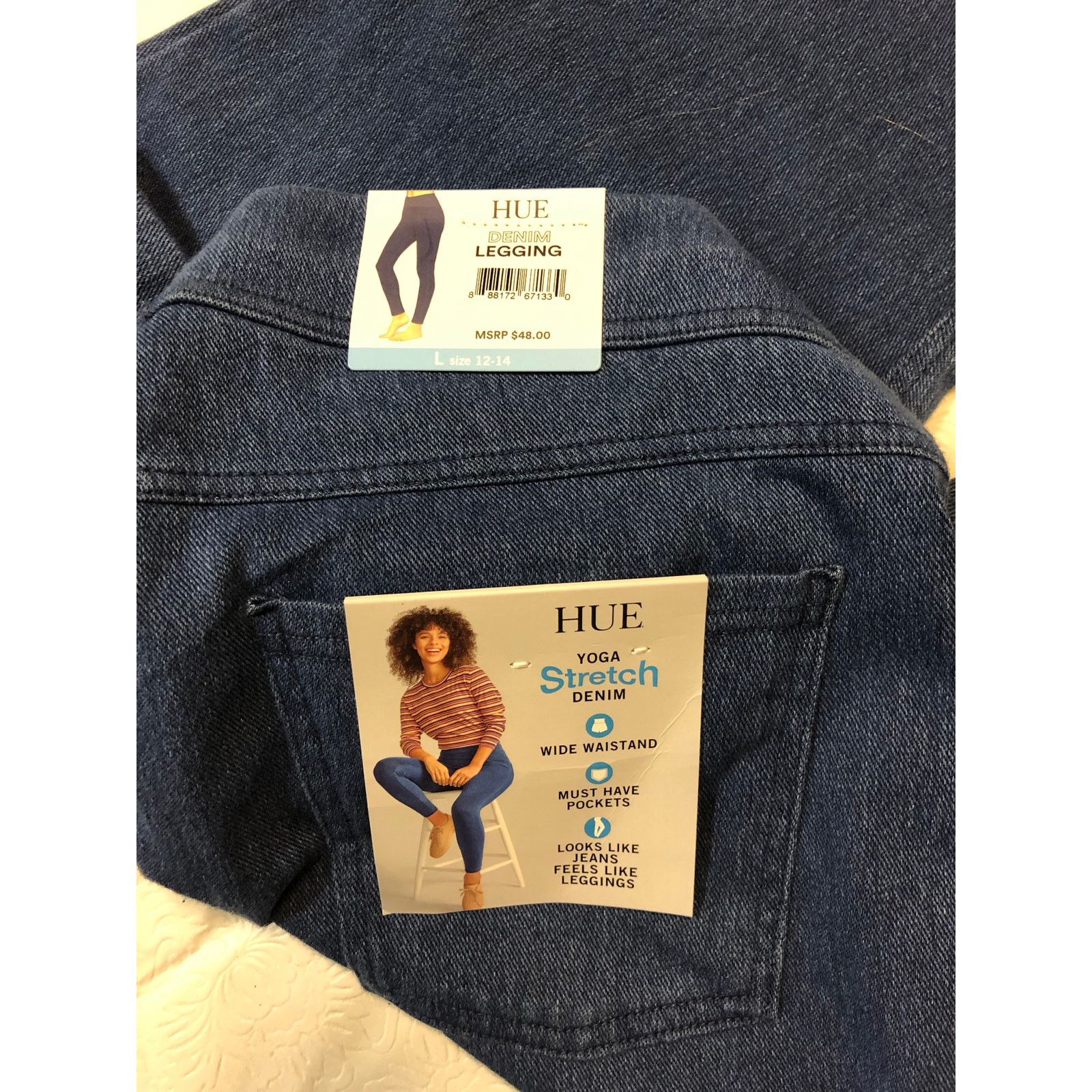 Other womans hue denim leggings Size 32" / US 10 / IT 46 - 6 Thumbnail