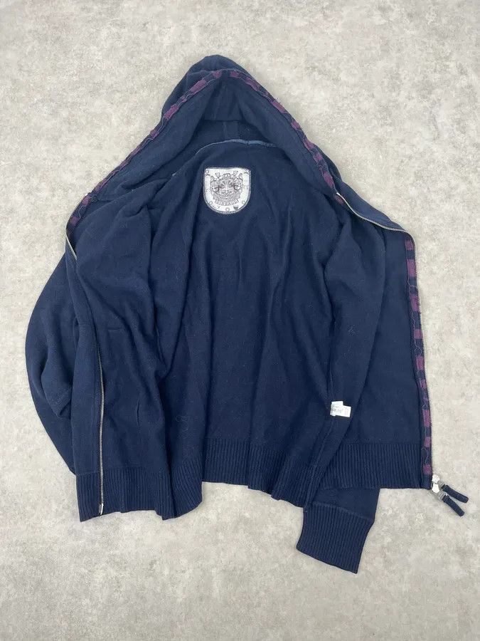SS2013 Marithé + François Girbaud Navy Wool Zip-up Hoodie