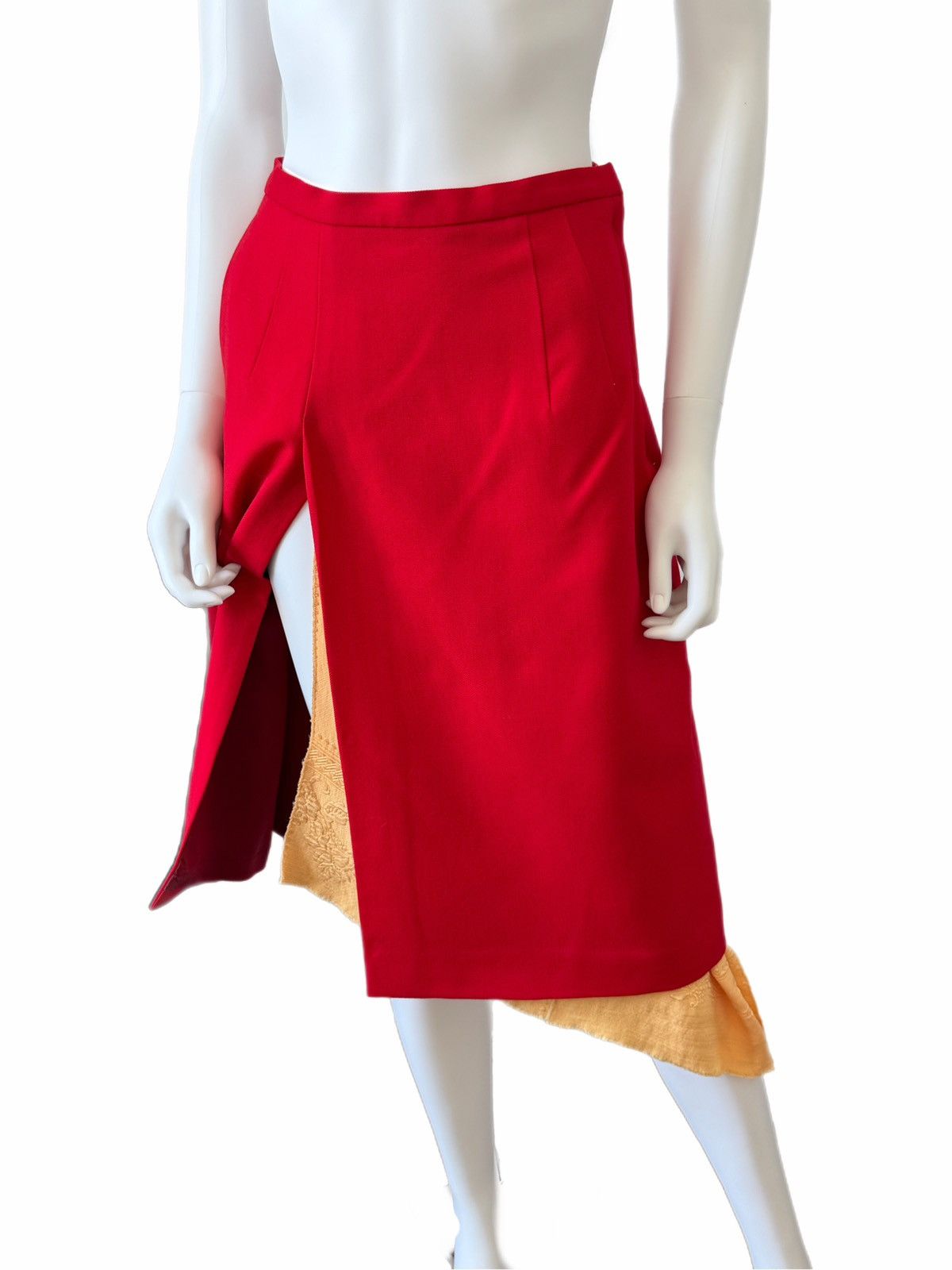 Toga Toga Archives FW18 Runway Wool Slit Skirt with Underlayer Size 25" / US 0 / IT 36 - 2 Thumbnail