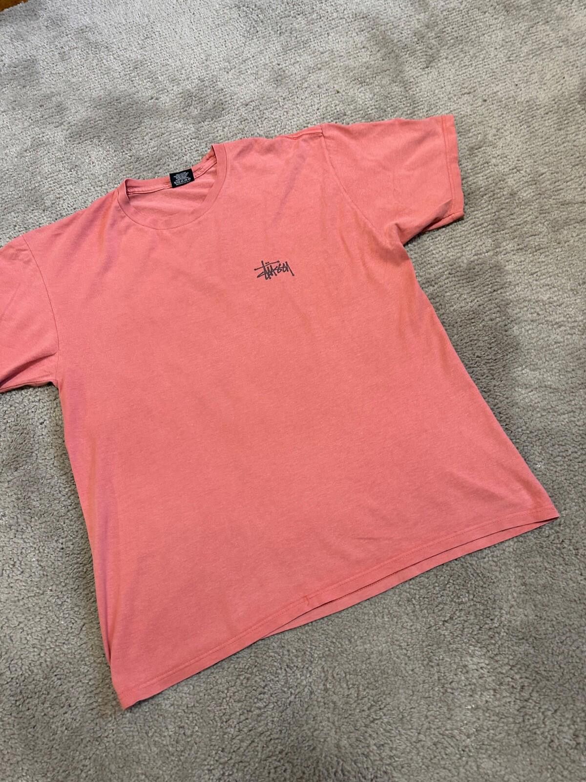 Stussy Stussy Pink Big Logo T-Shirt Sz L Size US L / EU 52-54 / 3 - 3 Thumbnail