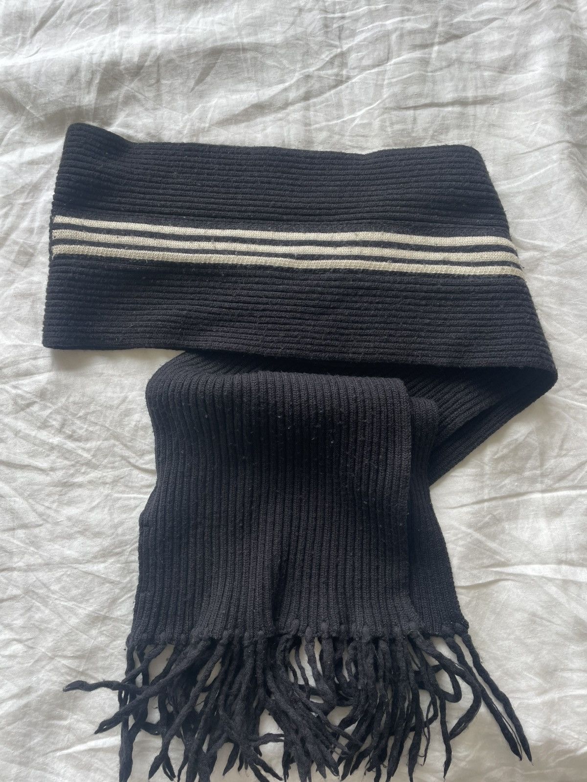 Y-3 Y-3 Yohji Yamamoto Wool Striped Scarf Size ONE SIZE - 3 Thumbnail