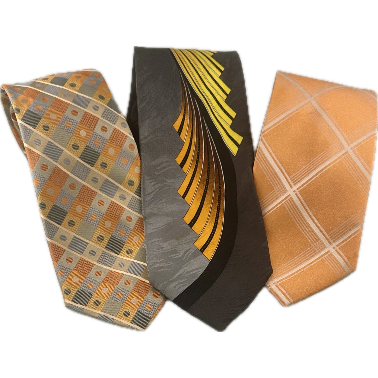 Other 3x 100% Silk Ties Brutini Graphic Copper Windowpane Fratelli Size ONE SIZE - 1 Thumbnail