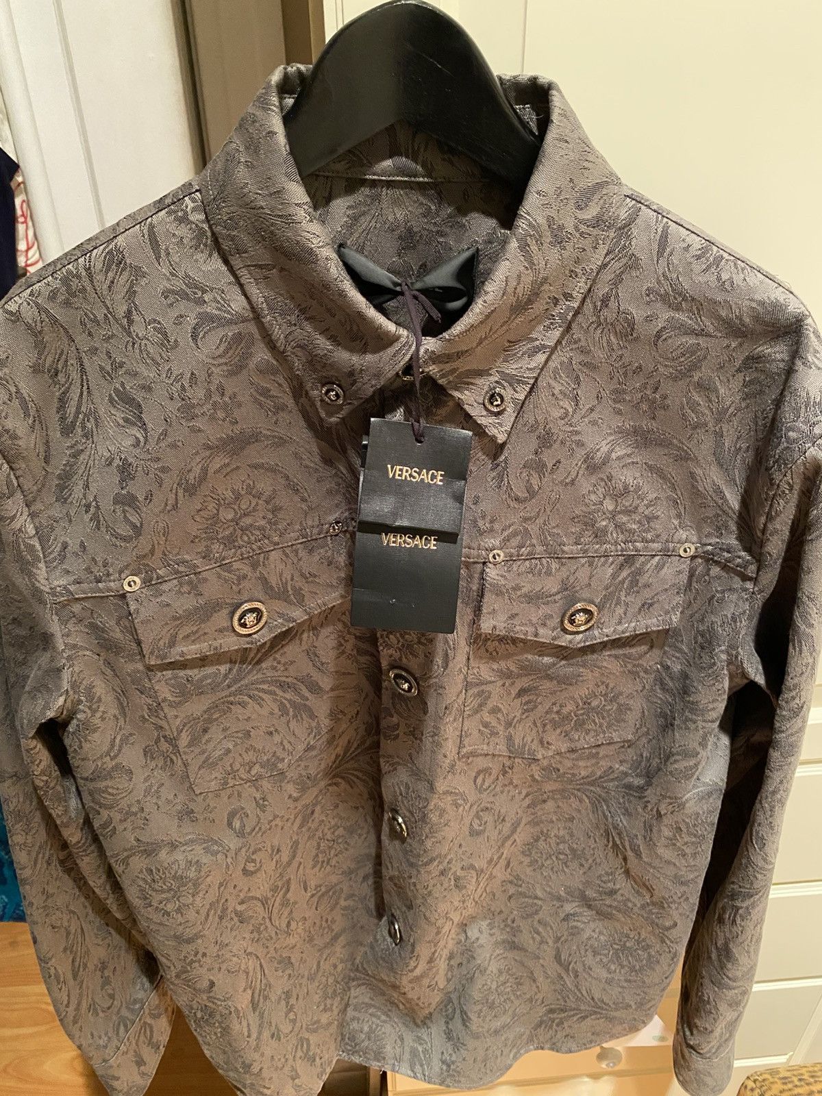 Versace Versace Blouson Barrocco Jacquard shirt Size US M / EU 48-50 / 2 - 1 Thumbnail