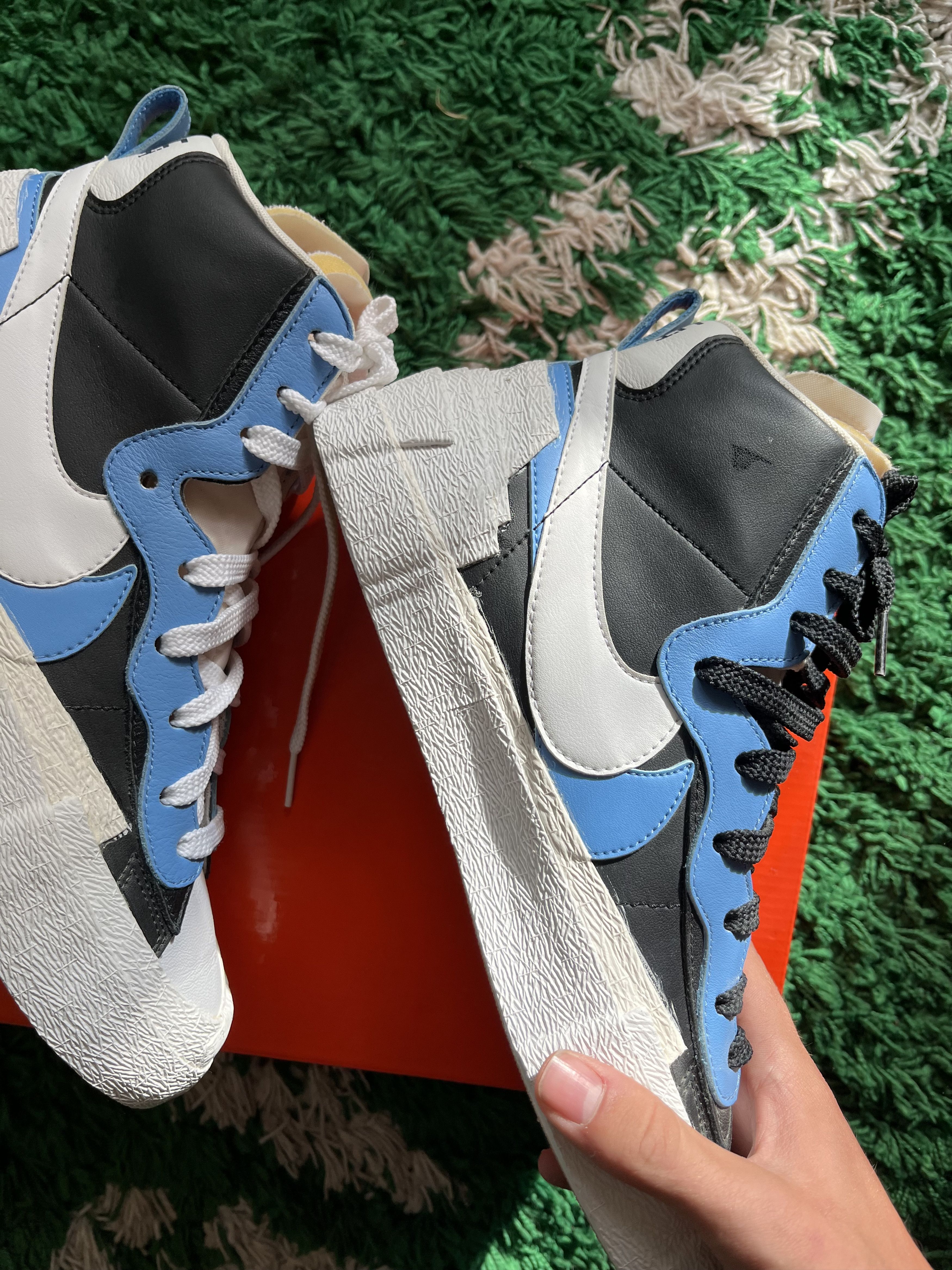 Nike × Sacai nike sb blazer sacai light blue Size US 9.5 / EU 42-43 - 3 Thumbnail