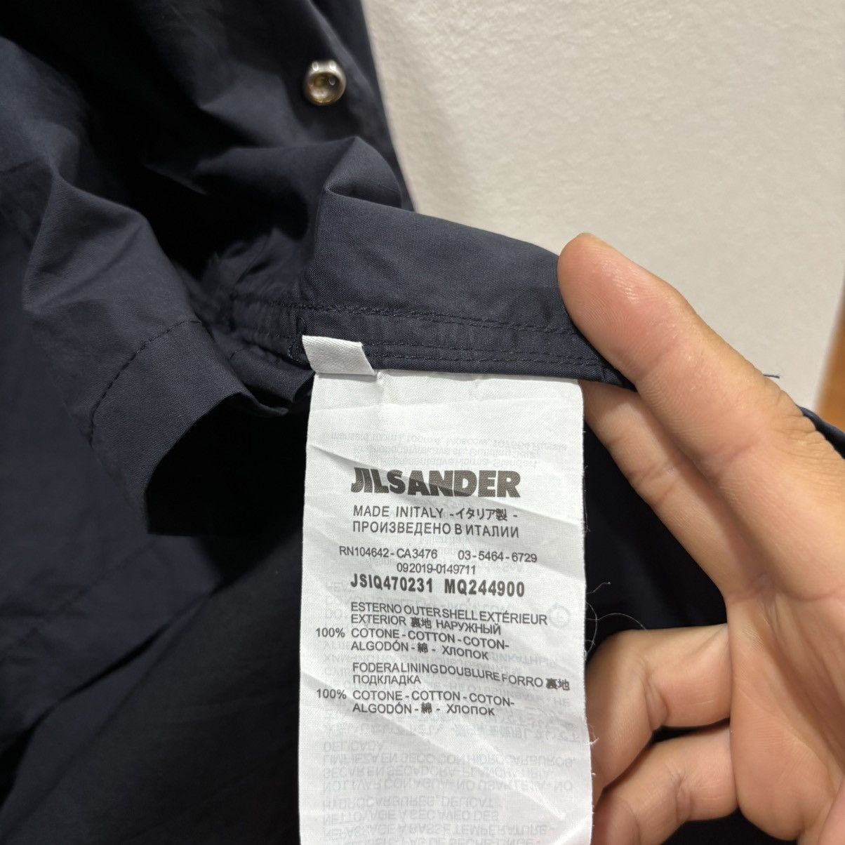 Jil Sander JIL SANDER Coach Jacket Navy Size US S / EU 44-46 / 1 - 8 Thumbnail