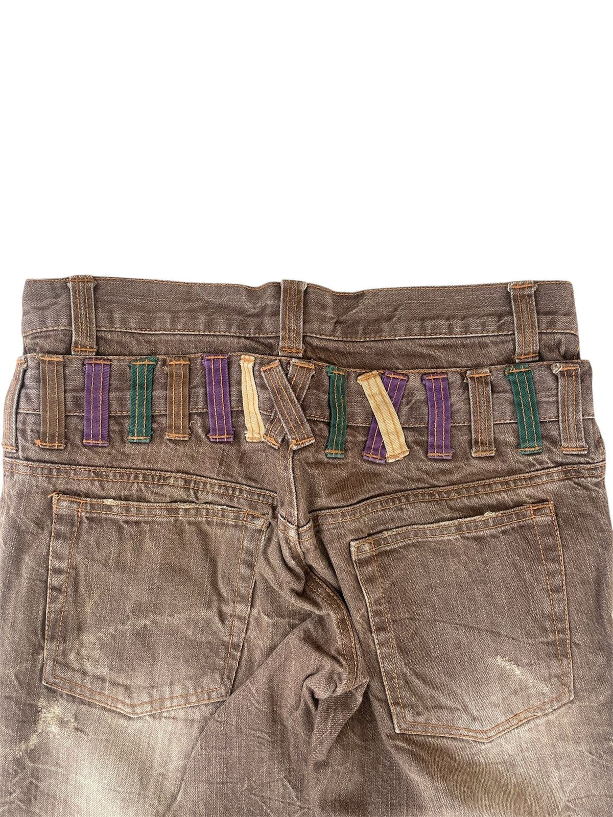 If Six Was Nine Double Waist Nylaus Archival Mud-Wash Multi-Loop Denim Size US 30 / EU 46 - 8 Thumbnail