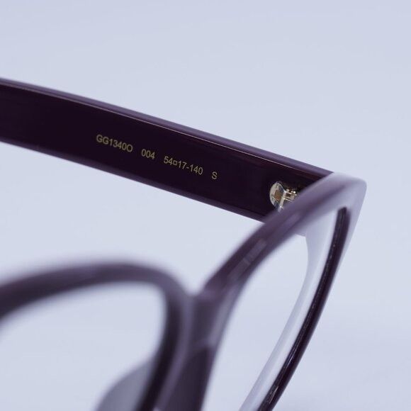 Gucci 🕶️ New Gucci GG1340O 004 Eyeglasses - Burgundy Frame Size ONE SIZE - 6 Thumbnail