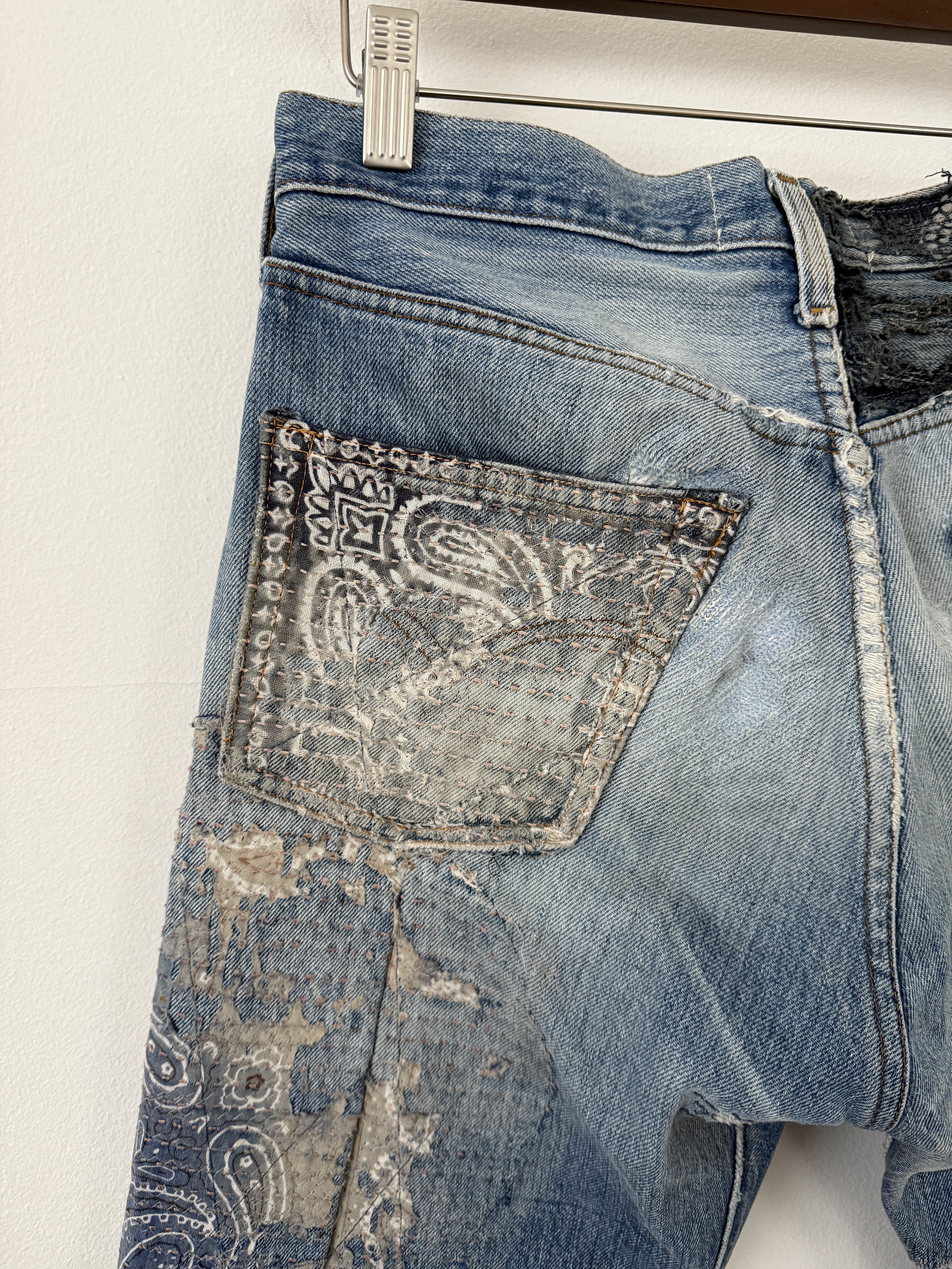Proleta Re Art × Vuja De "Glitch" Boro Denim Size US 30 / EU 46 - 15 Thumbnail