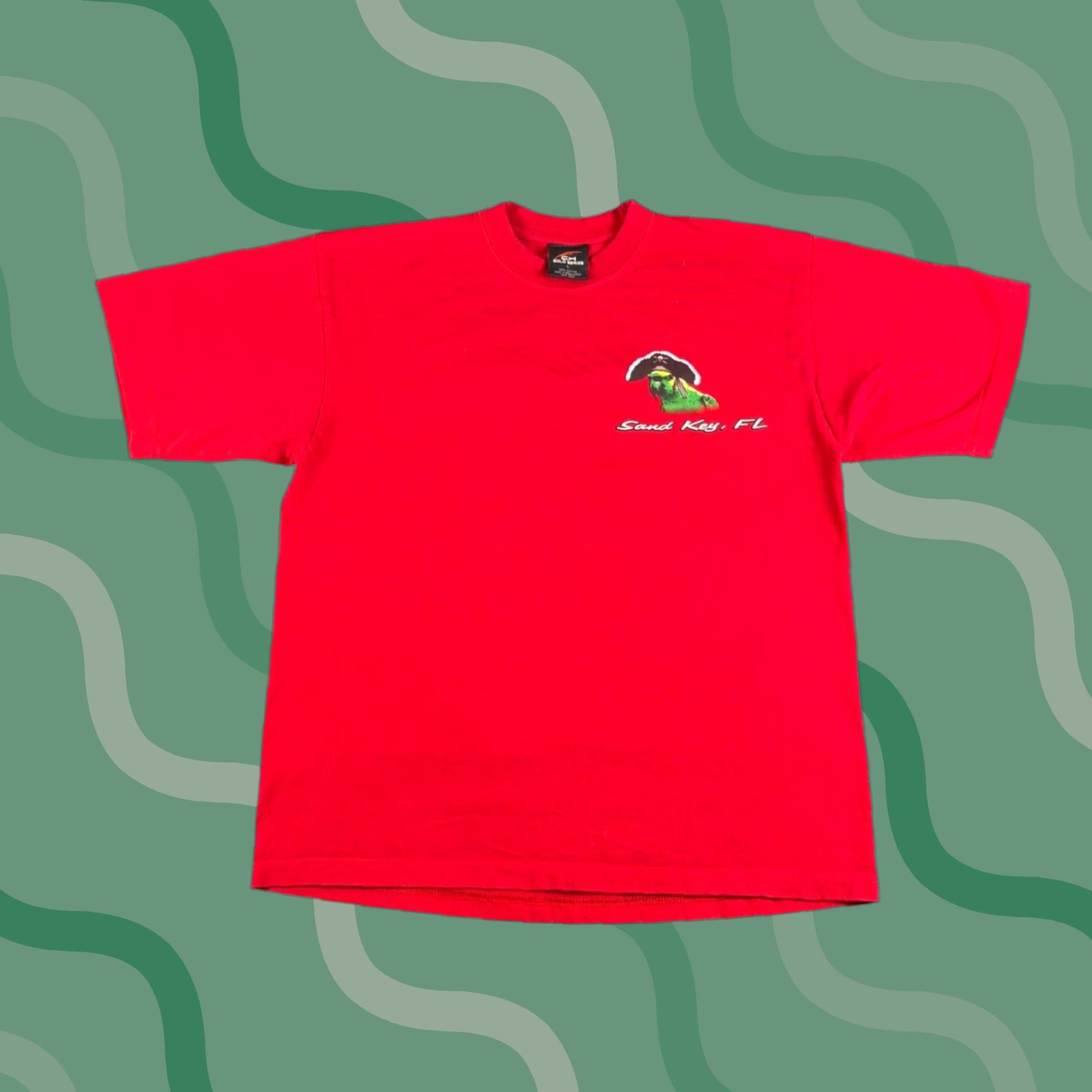 Vintage Mens Red Parrot Margarita Happy Hour Graphic T Shirt Sand Key FL Size L 90s Size US L / EU 52-54 / 3 - 1 Thumbnail