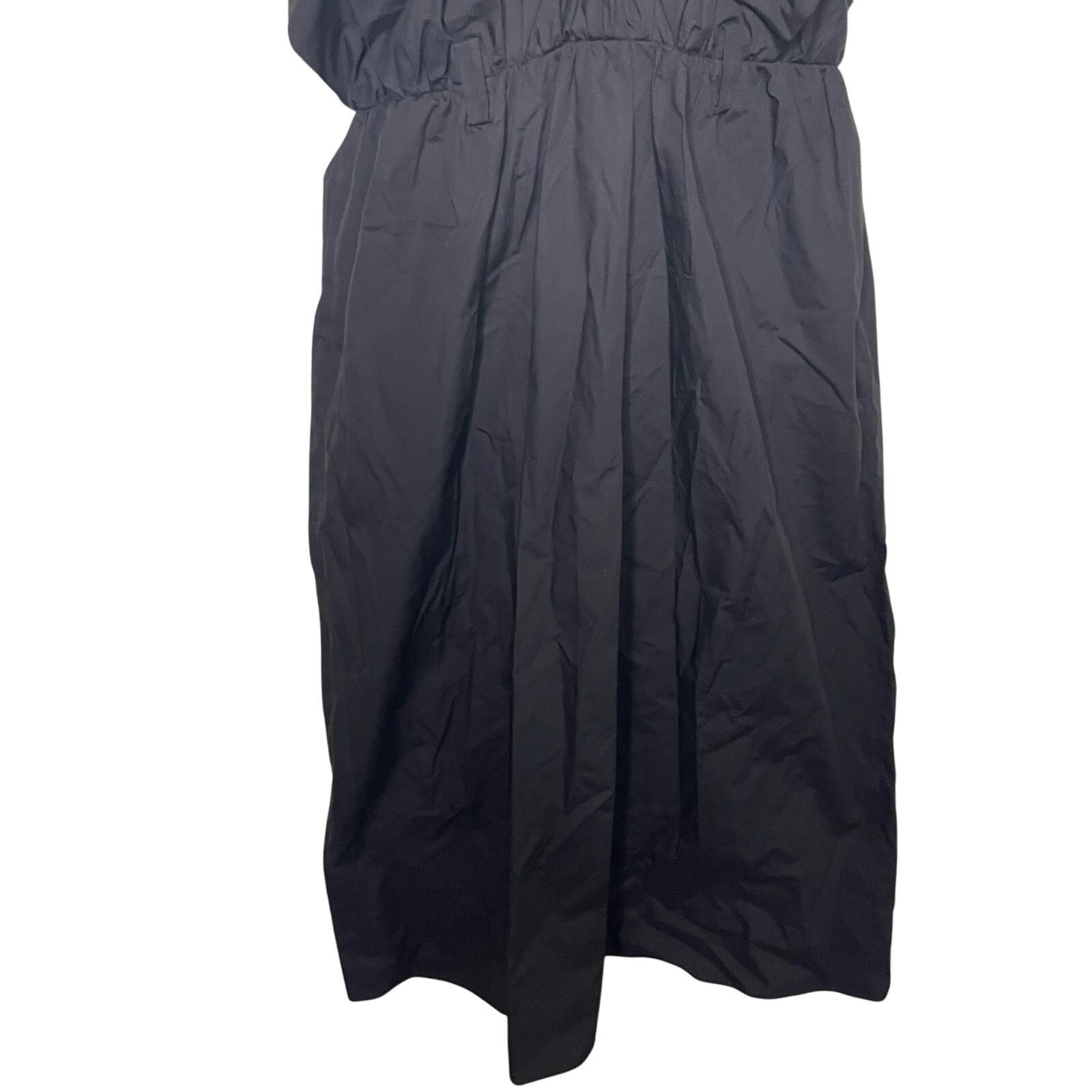 Other MANTU Black Deep V-Neck Ruffle Midi Dress no belt 46 US 10 Size L / US 10 / IT 46 - 6 Thumbnail