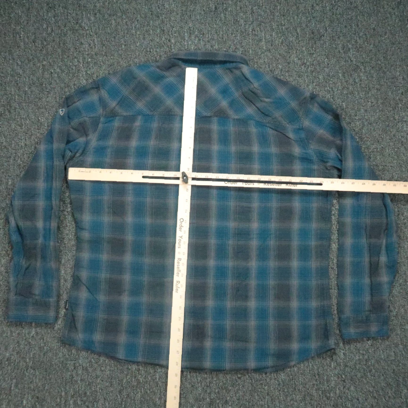 Vintage Kuhl Shirt Mens 2XL Blue Plaid Flannel Long Sleeve Button-Up Shirt Casual Workwear Size US XXL / EU 58 / 5 - 6 Thumbnail
