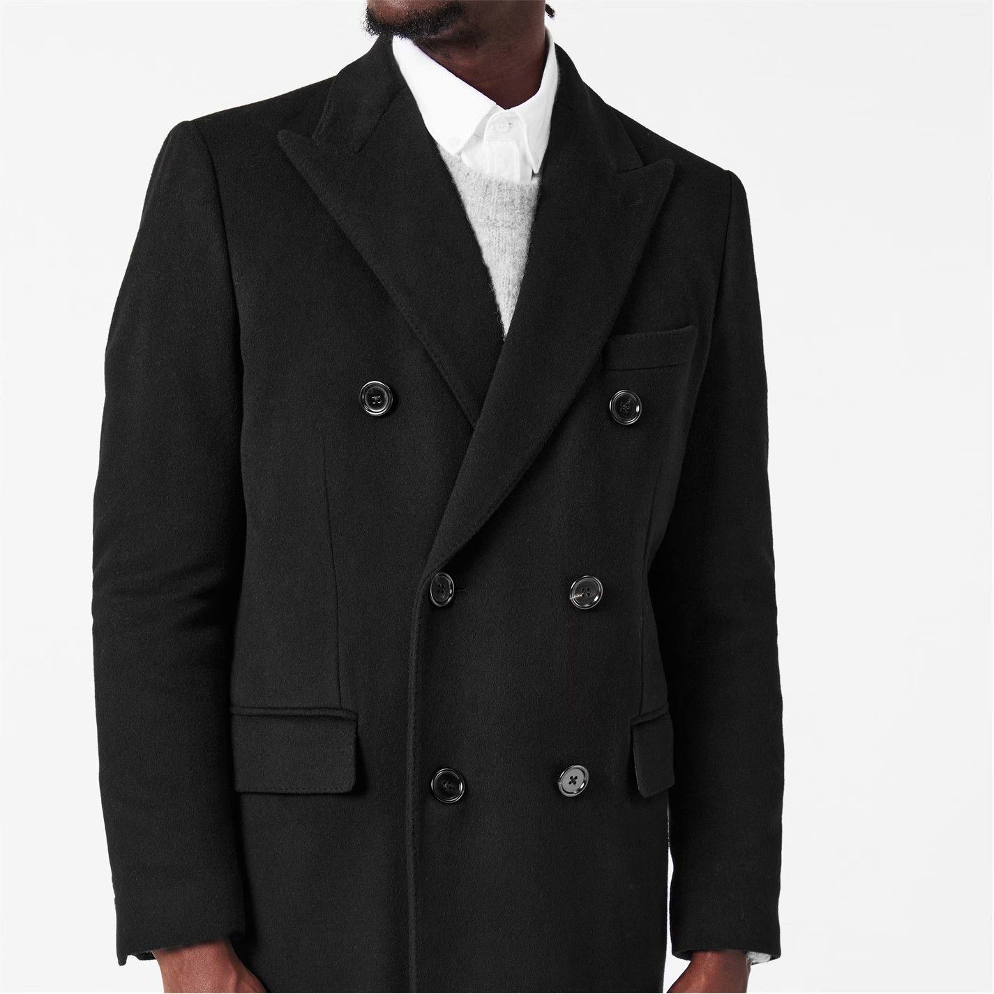 Dolce & Gabbana o1g2r1mq0426 Double Breasted Fitted Overcoat in Nero Size US M / EU 48-50 / 2 - 5 Thumbnail