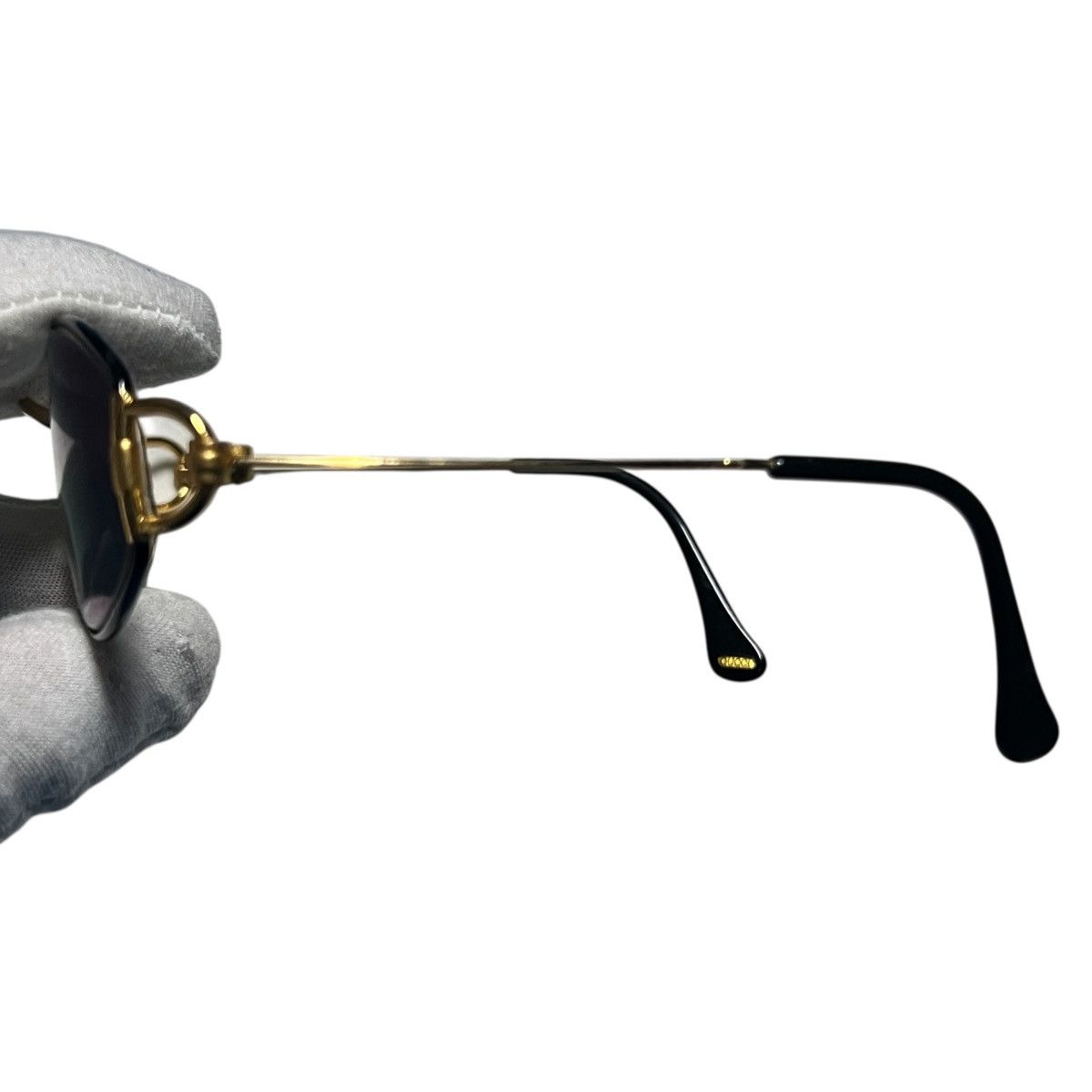 Gucci GUCCI Vintage Gold Temple Glasses Size ONE SIZE - 3 Thumbnail