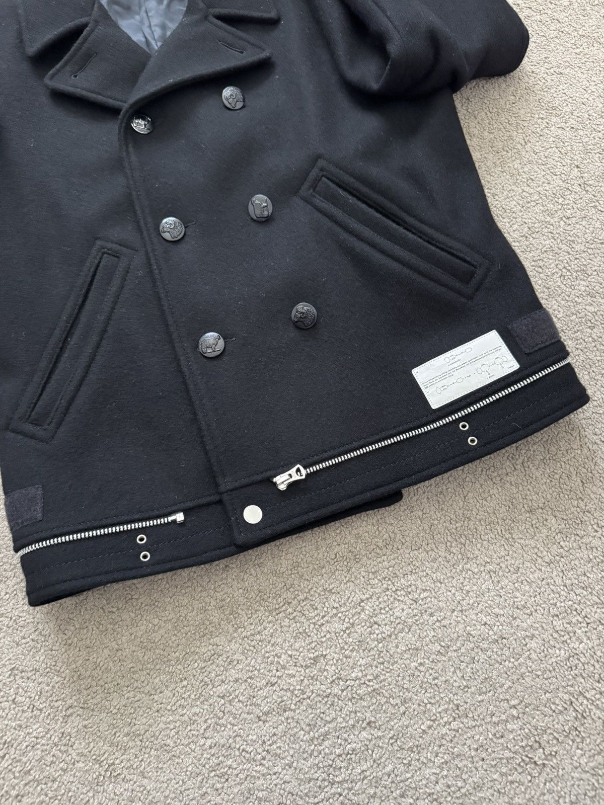 Undercover AW10 Undercover "Avakareta Life" Wool Patch Peacoat Size US M / EU 48-50 / 2 - 4 Thumbnail