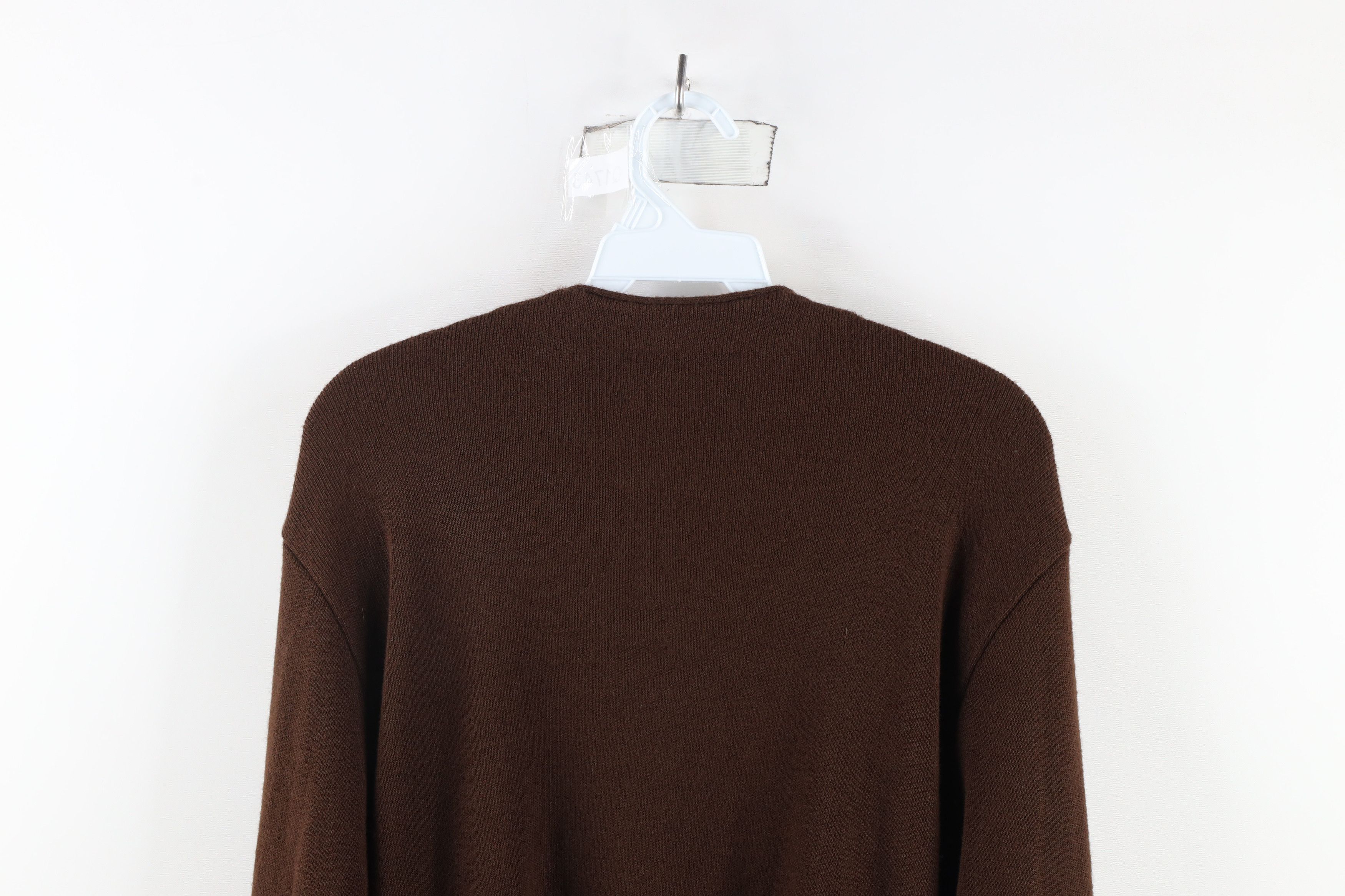 Vintage Vintage 70s Streetwear Knit Cardigan Sweater Brown USA Size US L / EU 52-54 / 3 - 8 Thumbnail