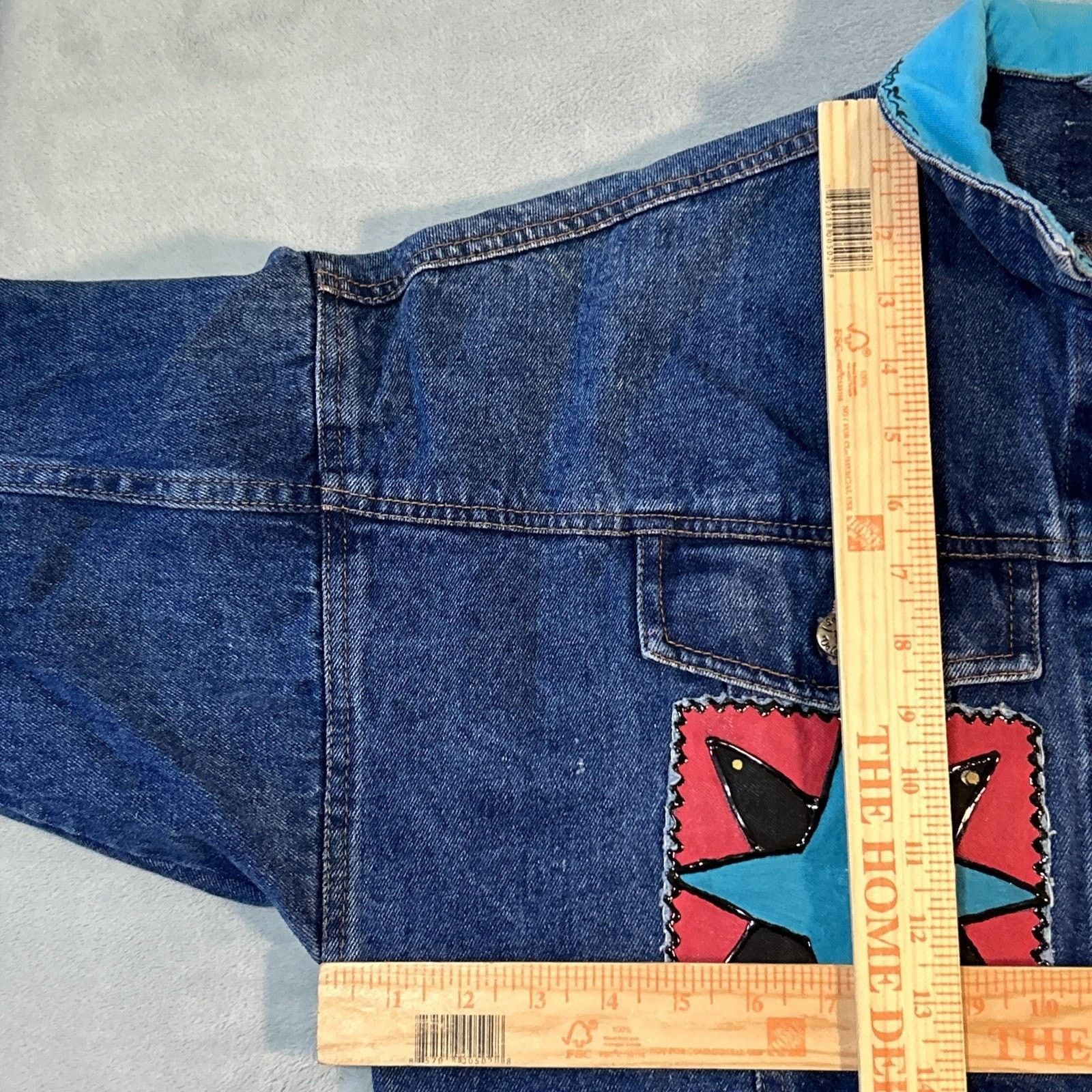 Levi's Denim Barn Jacket Native Paint Women 1X Sergio Valente Chore Size XL / US 12-14 / IT 48-50 - 10 Thumbnail