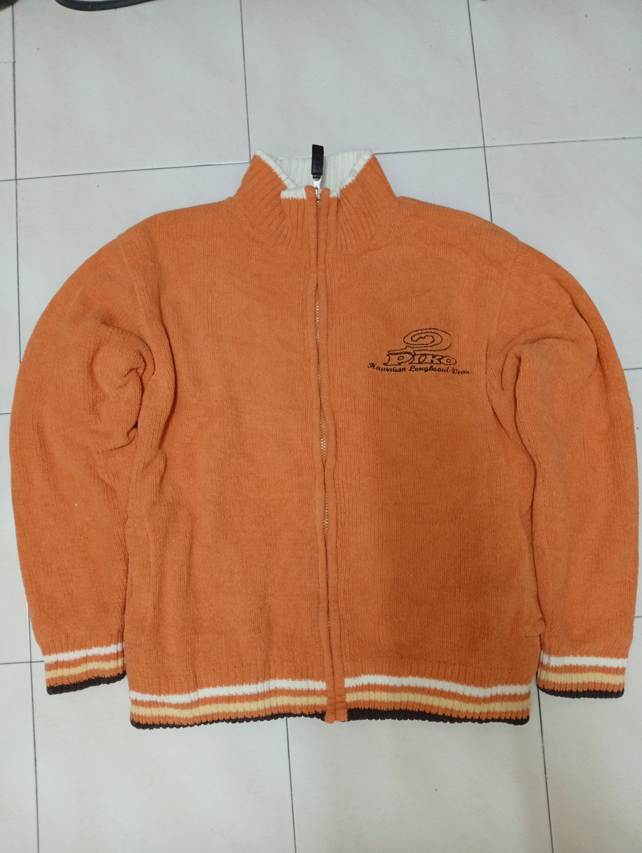 Japanese Brand vintage piko X Hawaiian surf X knitted fleece jacket Size US L / EU 52-54 / 3 - 2 Thumbnail
