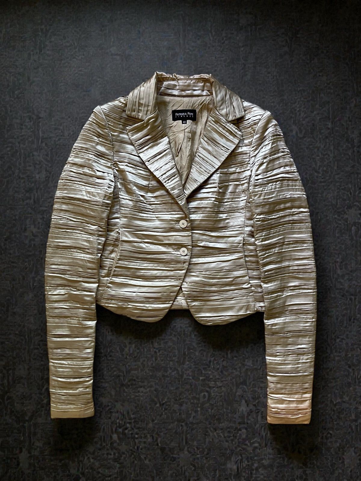 Patrizia Pepe 🔥 PATRIZIA PEPE WOMEN'S PLEATED CROPPED JACKET Size S / US 4 / IT 40 - 1 Thumbnail