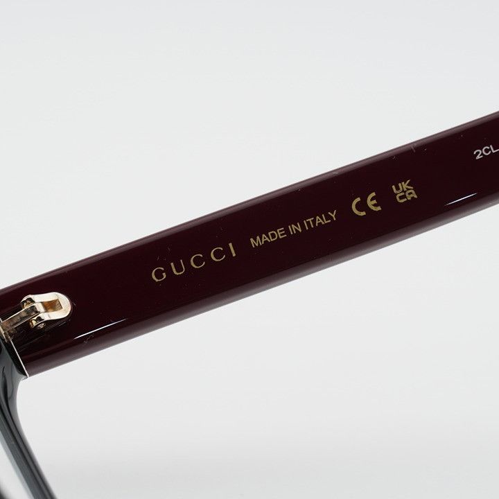 Gucci Gucci GG1340O 009 Eyeglasses Shiny Black/Red 54mm Square Size ONE SIZE - 9 Thumbnail