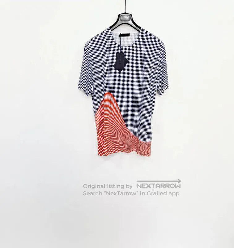 Prada Prada Men's Cotton Check T-Shirt in Navy. Size US M / EU 48-50 / 2 - 1 Thumbnail