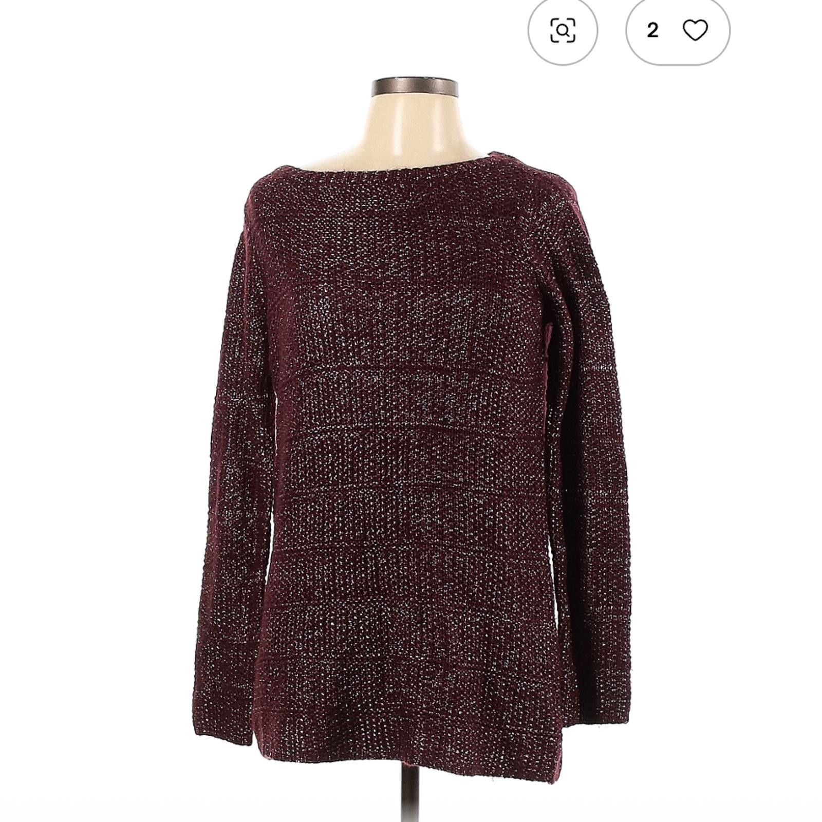 Other White House Black Market Burgundy Pullover Sweater Size L Size L / US 10 / IT 46 - 1 Thumbnail