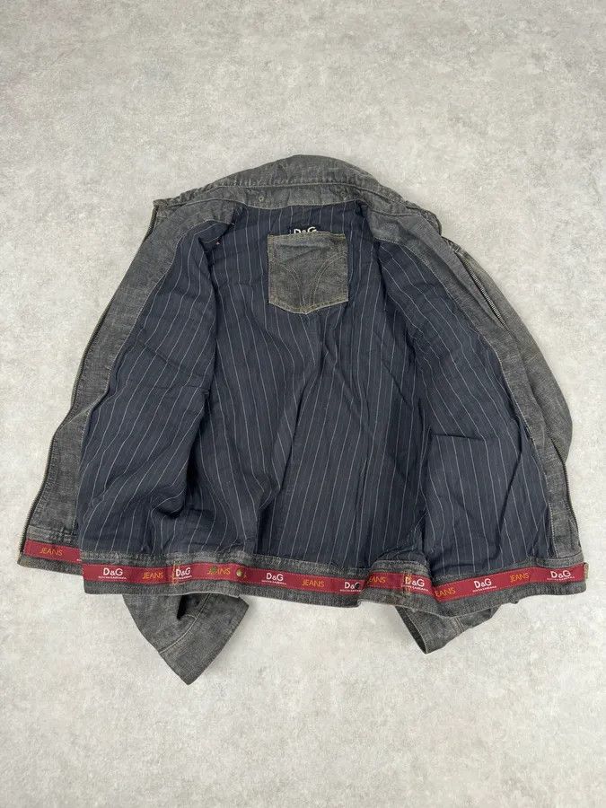 Dolce & Gabbana AW2003 Dolce & Gabbana Grey Raw Denim Jacket Size US L / EU 52-54 / 3 - 7 Thumbnail
