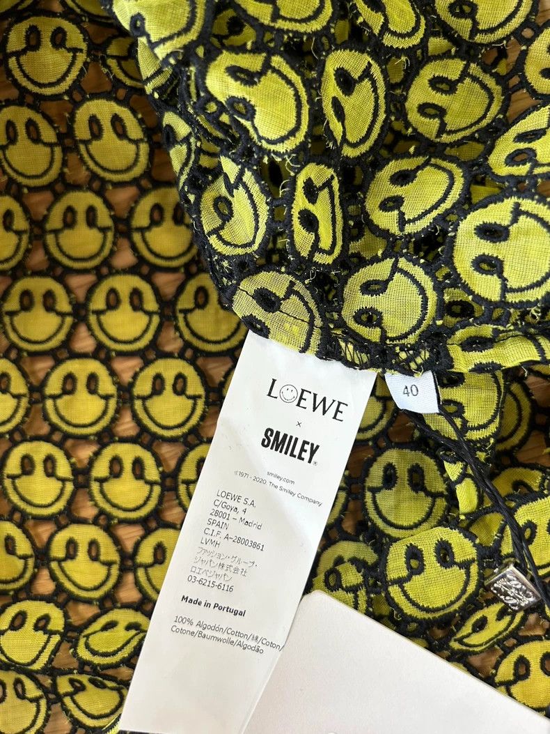 Loewe LOEWE size40 Yellow and green openwork smiling shirt jacket Size US XXS / EU 40 - 7 Thumbnail