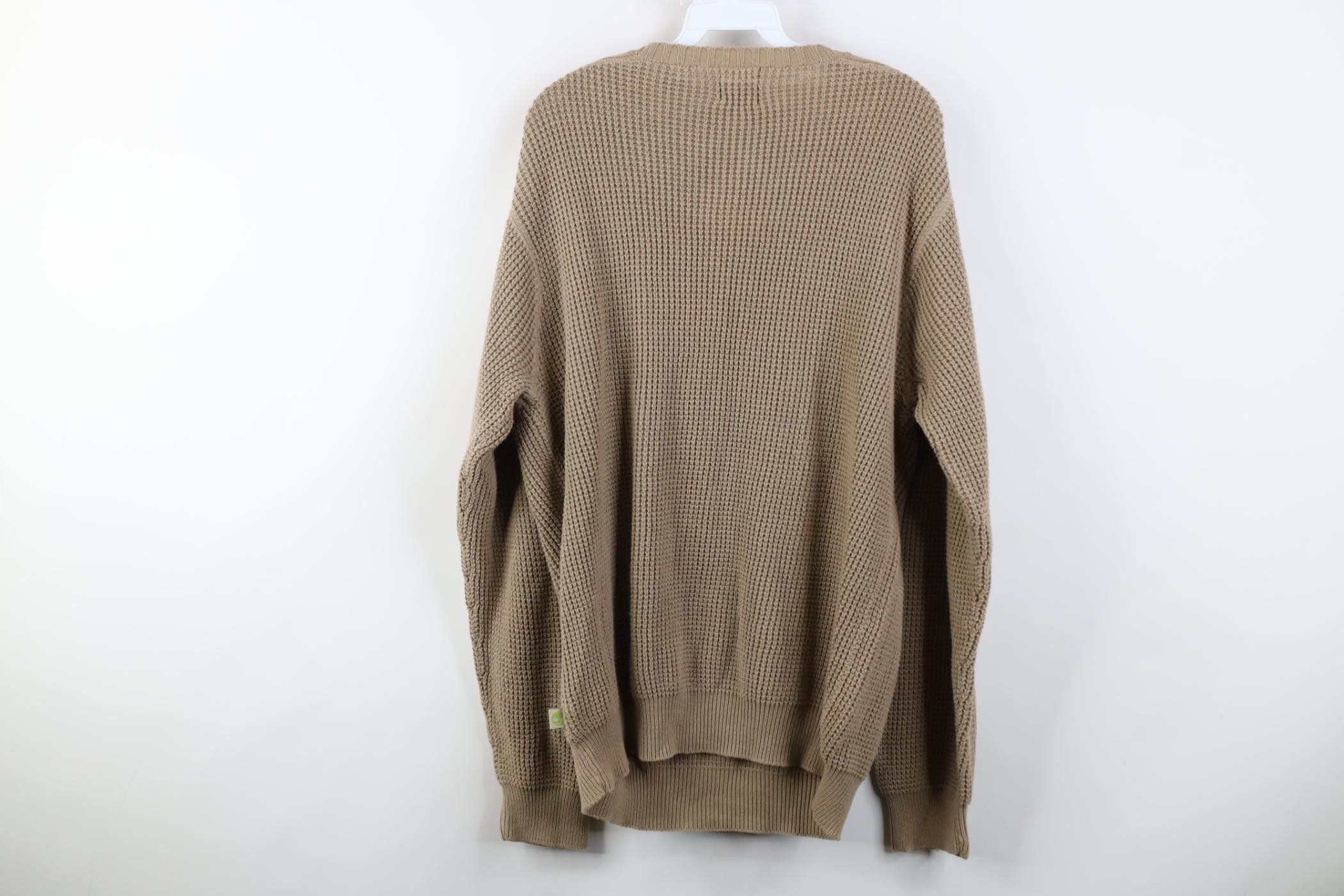 Timberland Vintage 90s Y2K Timberland Chunky Thermal Knit Sweater Beige Size US L / EU 52-54 / 3 - 8 Thumbnail