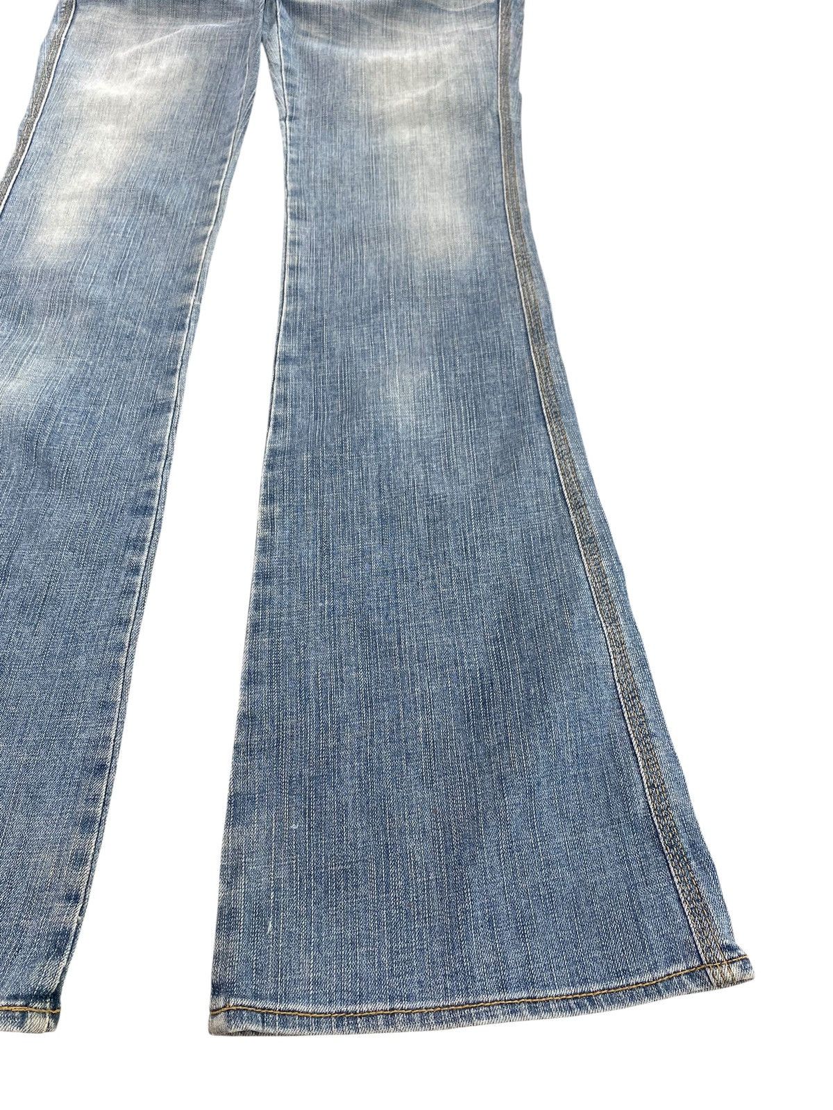 Japanese Brand Queen’s Low Brand Faded Wash Style Flare Jeans Size US 30 / EU 46 - 8 Thumbnail