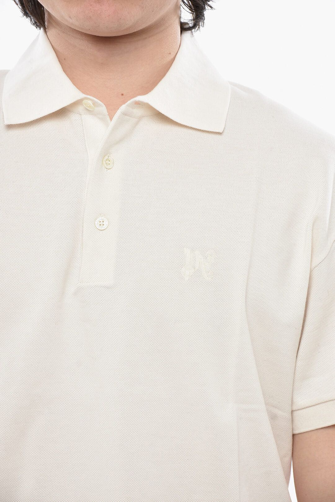 Palm Angels og1mm0226 Cotton Piqué Polo Shirt in White Size US L / EU 52-54 / 3 - 3 Thumbnail