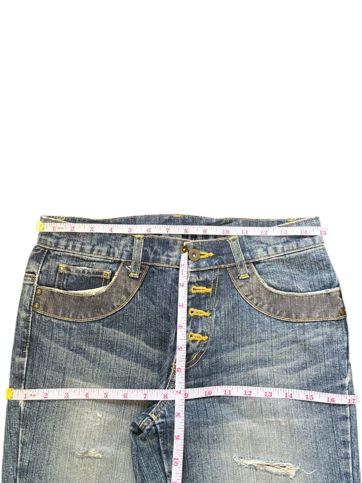 Diesel Vintage Japanese Brand Faded Wash Distress Flare Jeans Size 29" - 6 Thumbnail